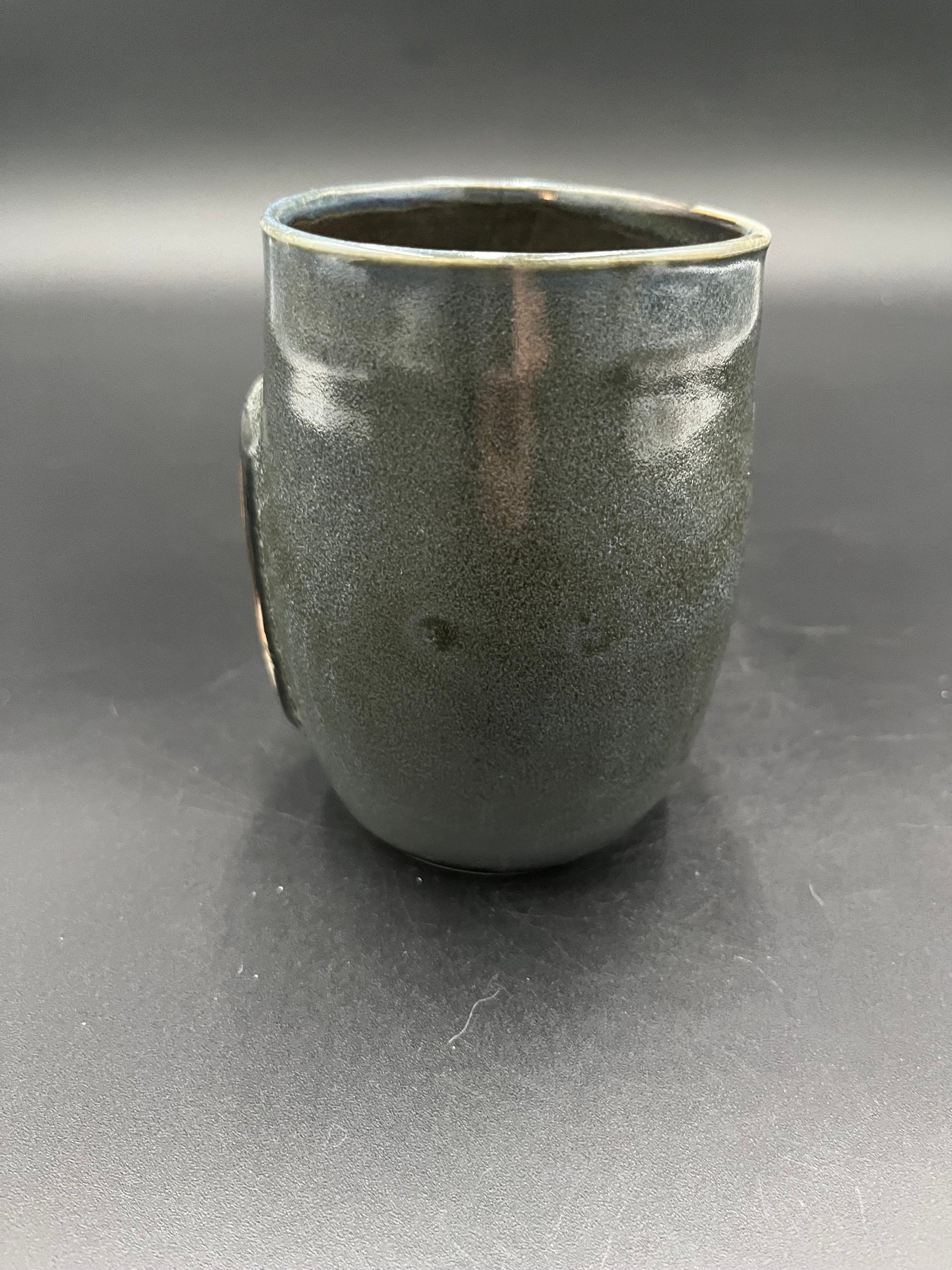 Handmade Ceramic “Poison” Inspired Black and Grey Mug - Arsenic