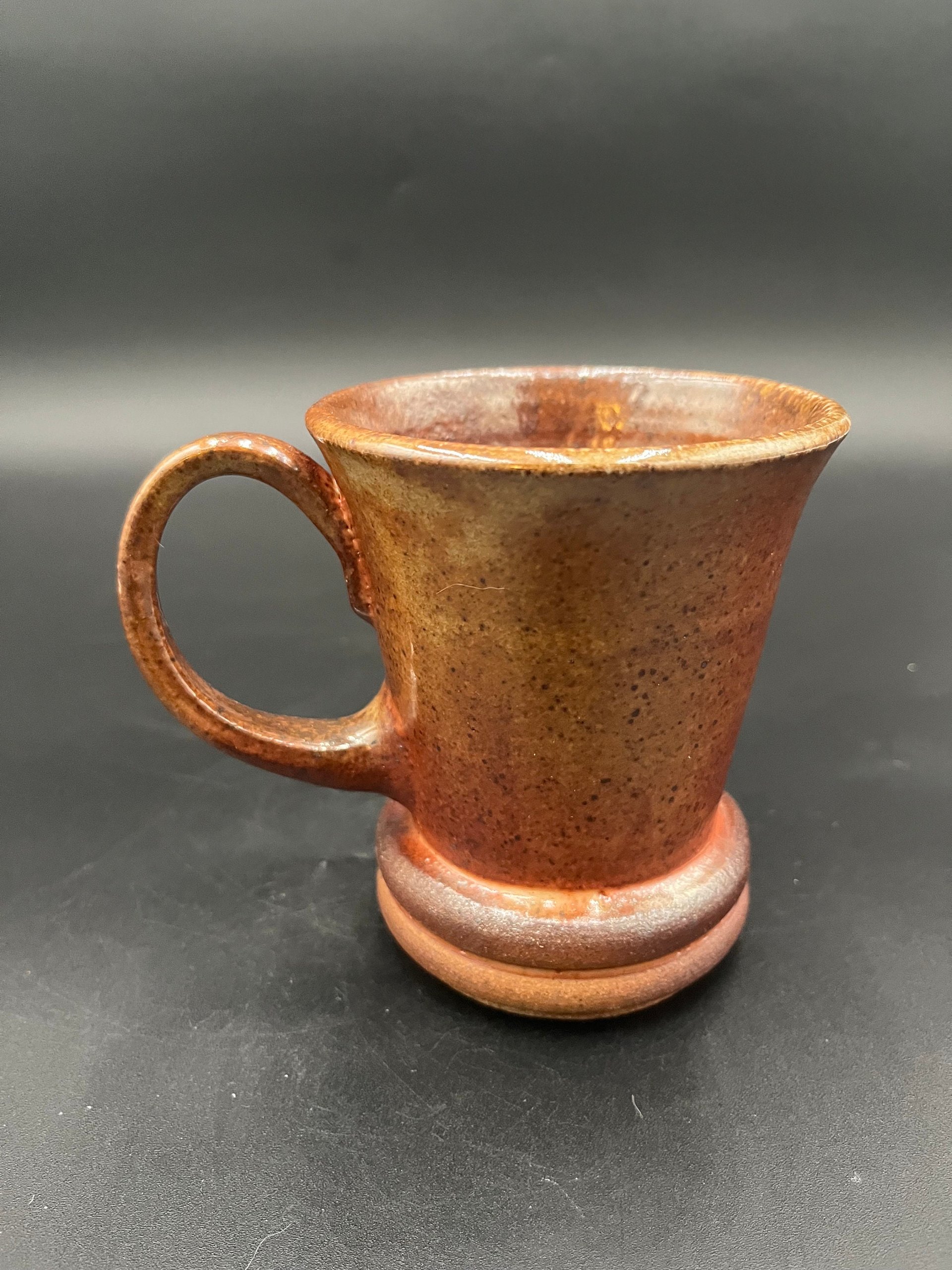 Wood fired Earthy Rolled Bottom Mug - handmade