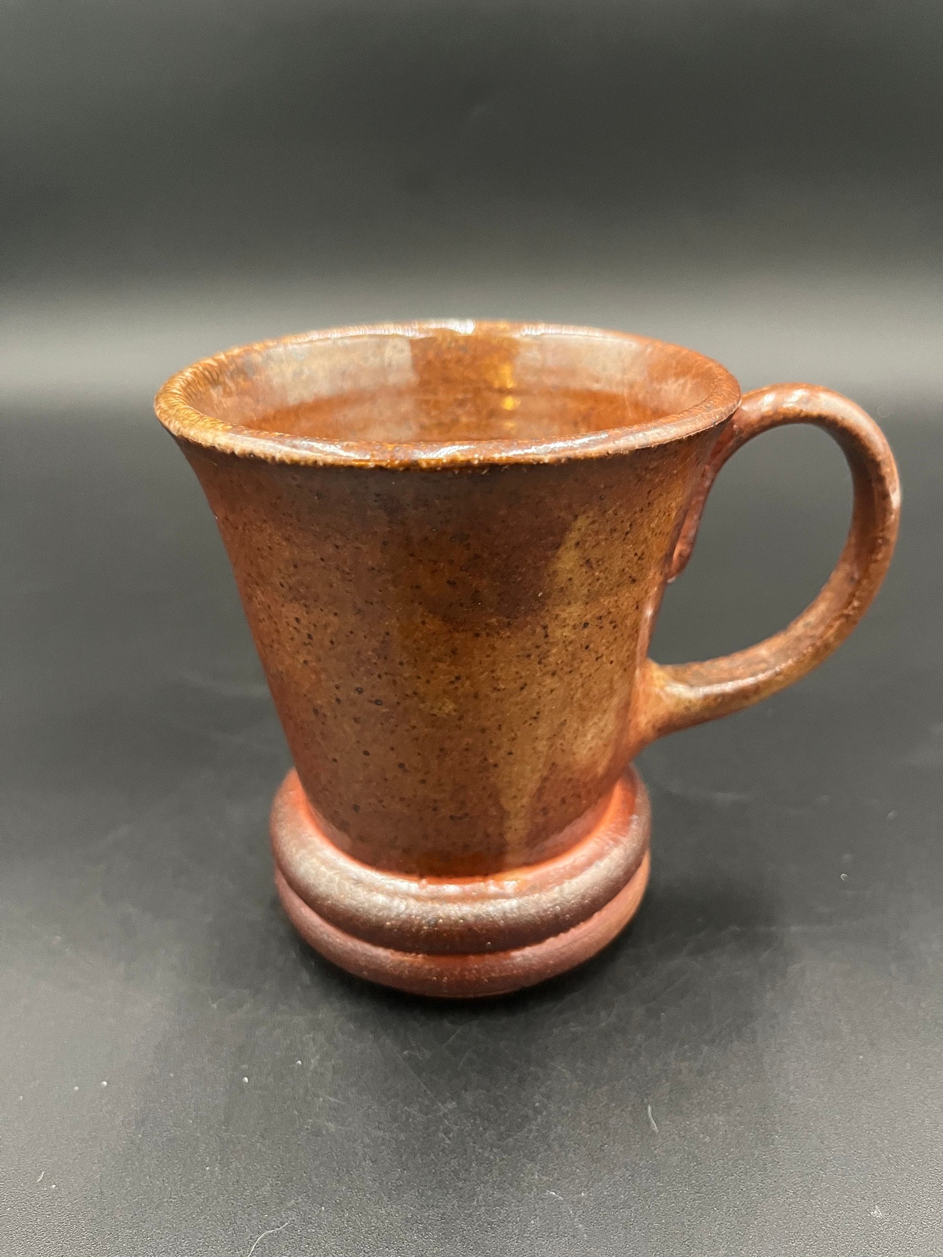 Wood fired Earthy Rolled Bottom Mug - handmade