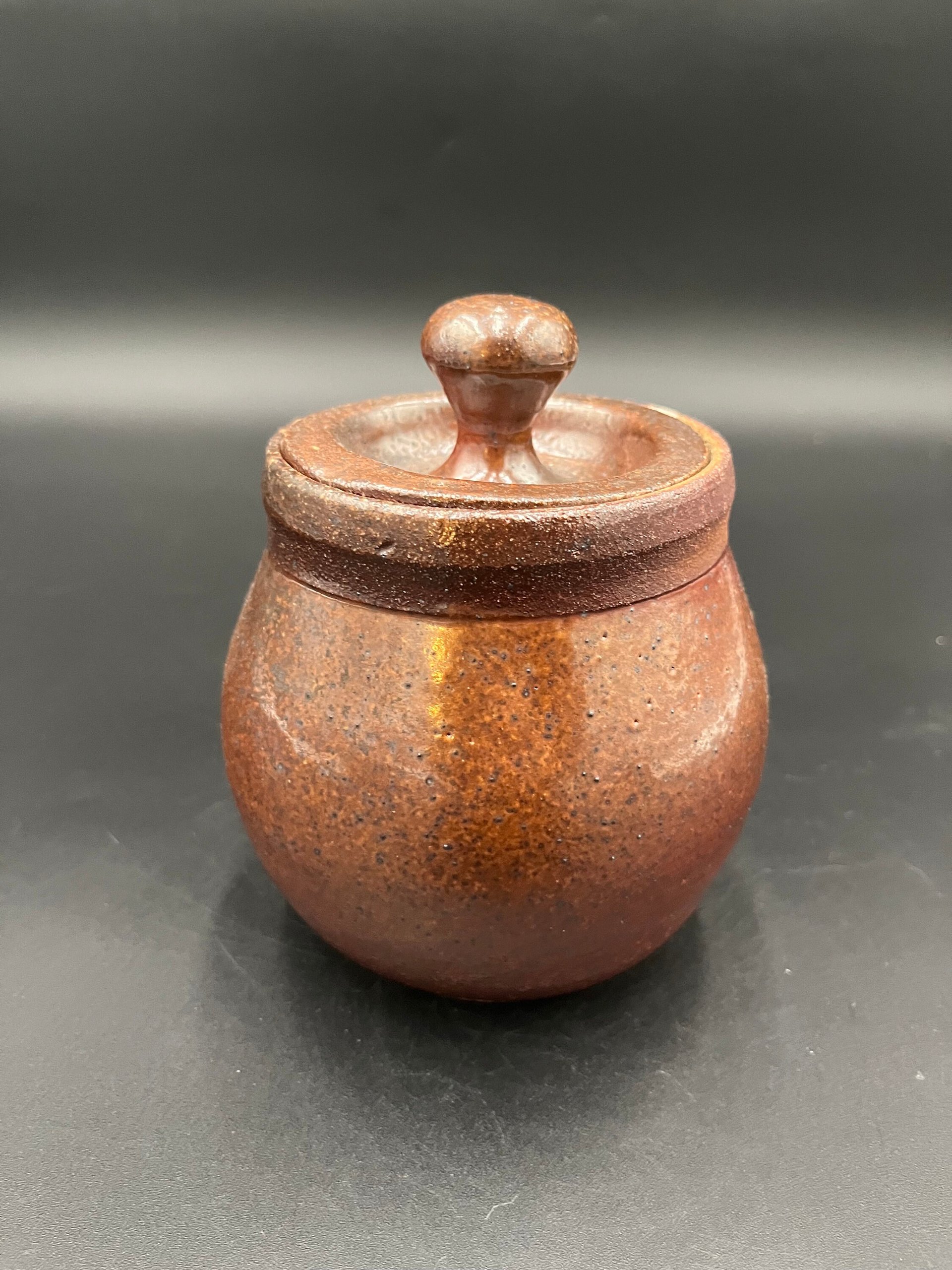 Hand-made Ceramic Woodfired Large Lidded Jar