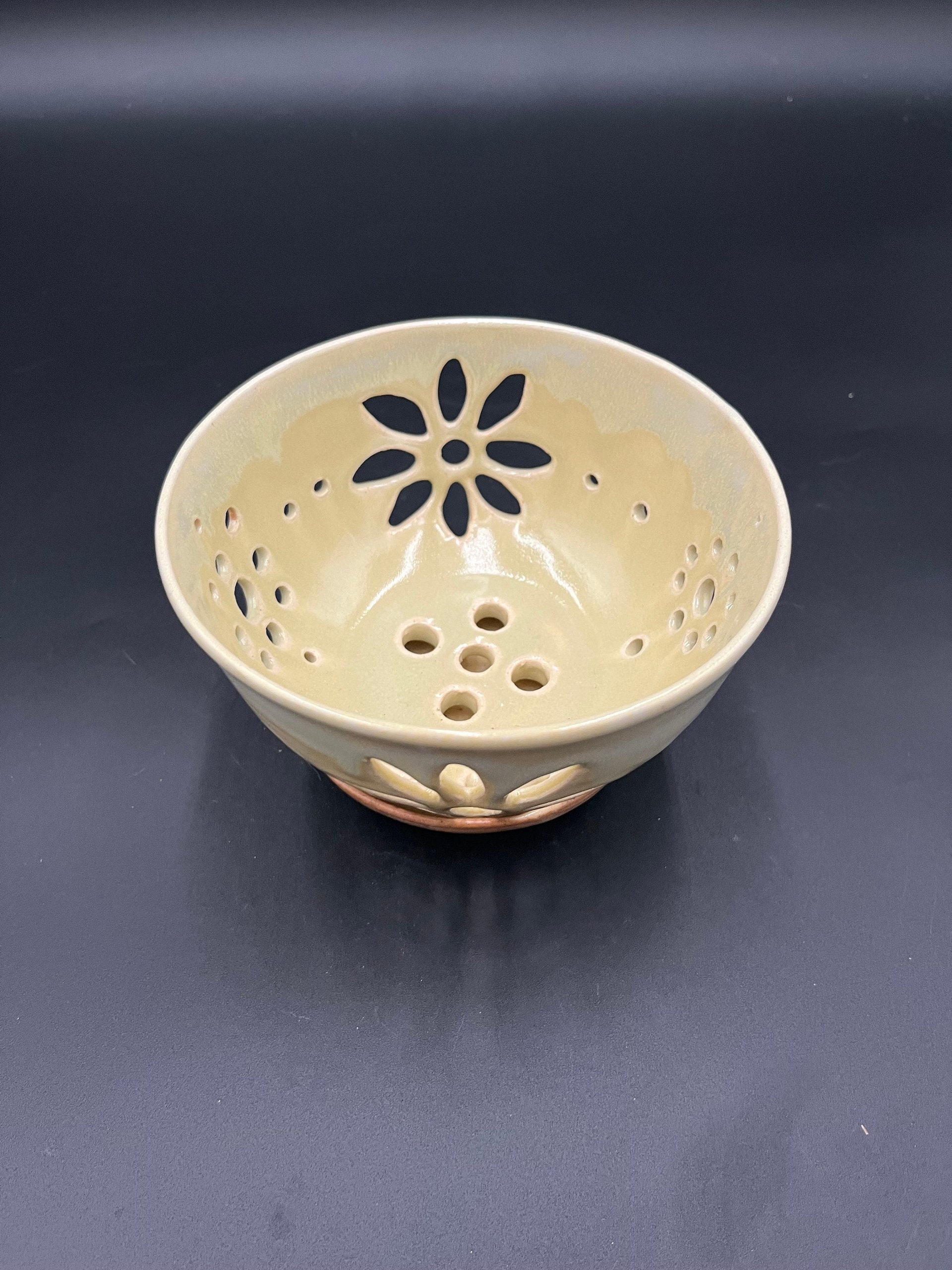 Hand-made Yellow Berry Bowl and Plate