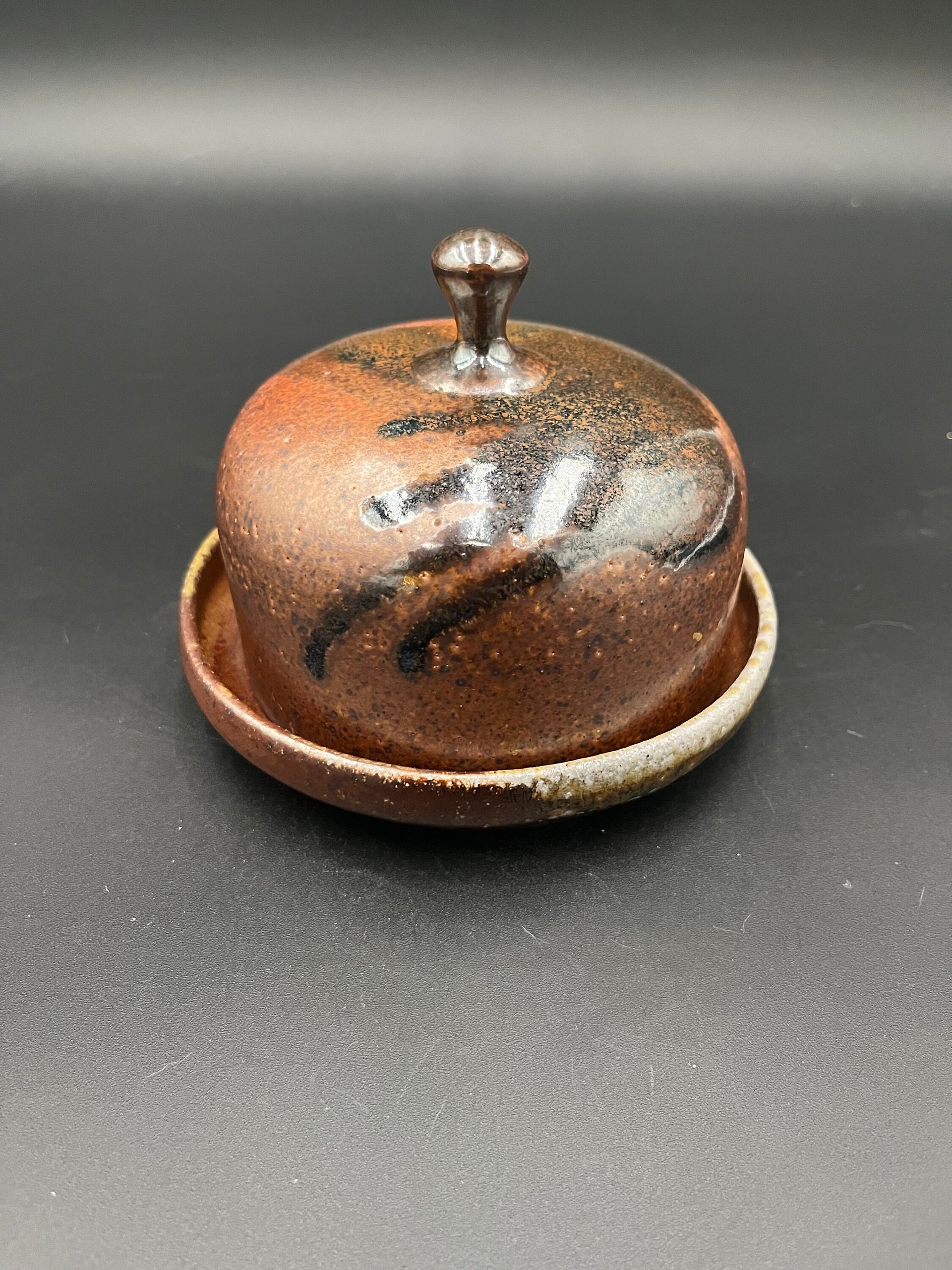 Handmade Wood fired Rustic Ceramic Butter Dish