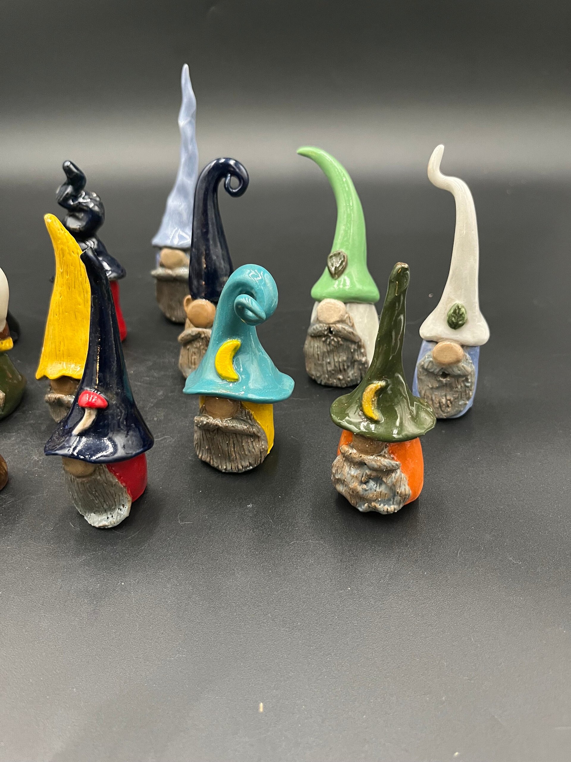 Assorted Ceramic Gnomes - Hand sculpted