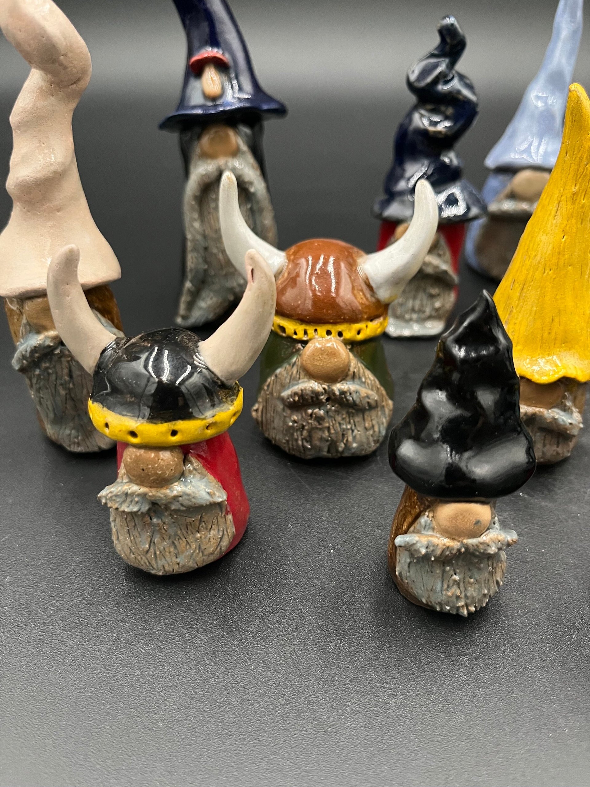 Assorted Ceramic Gnomes - Hand sculpted