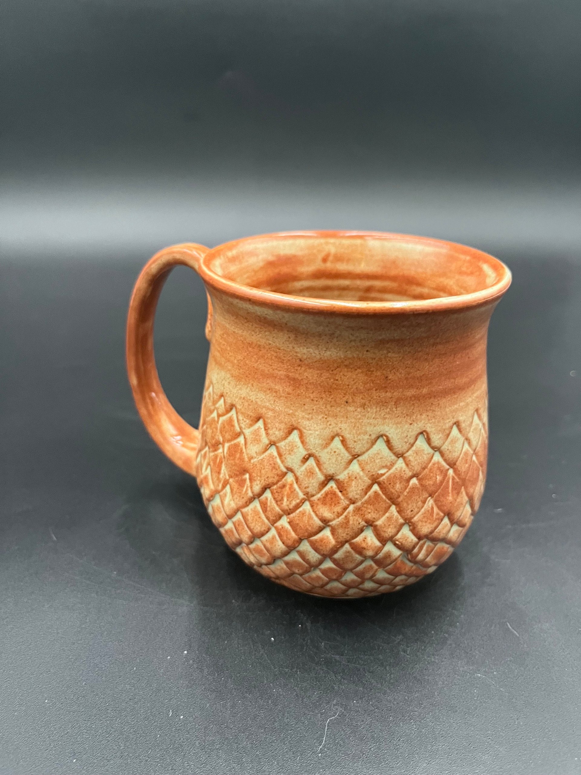 Handmade Ceramic Dragon Scale Inspired Earthy Mug