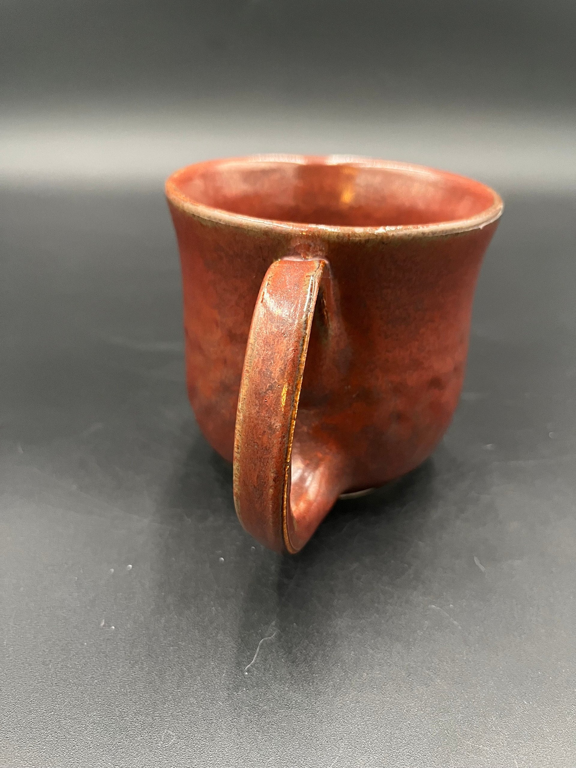 Handmade Ceramic Dragon Scale Inspired Earthy Red Mug