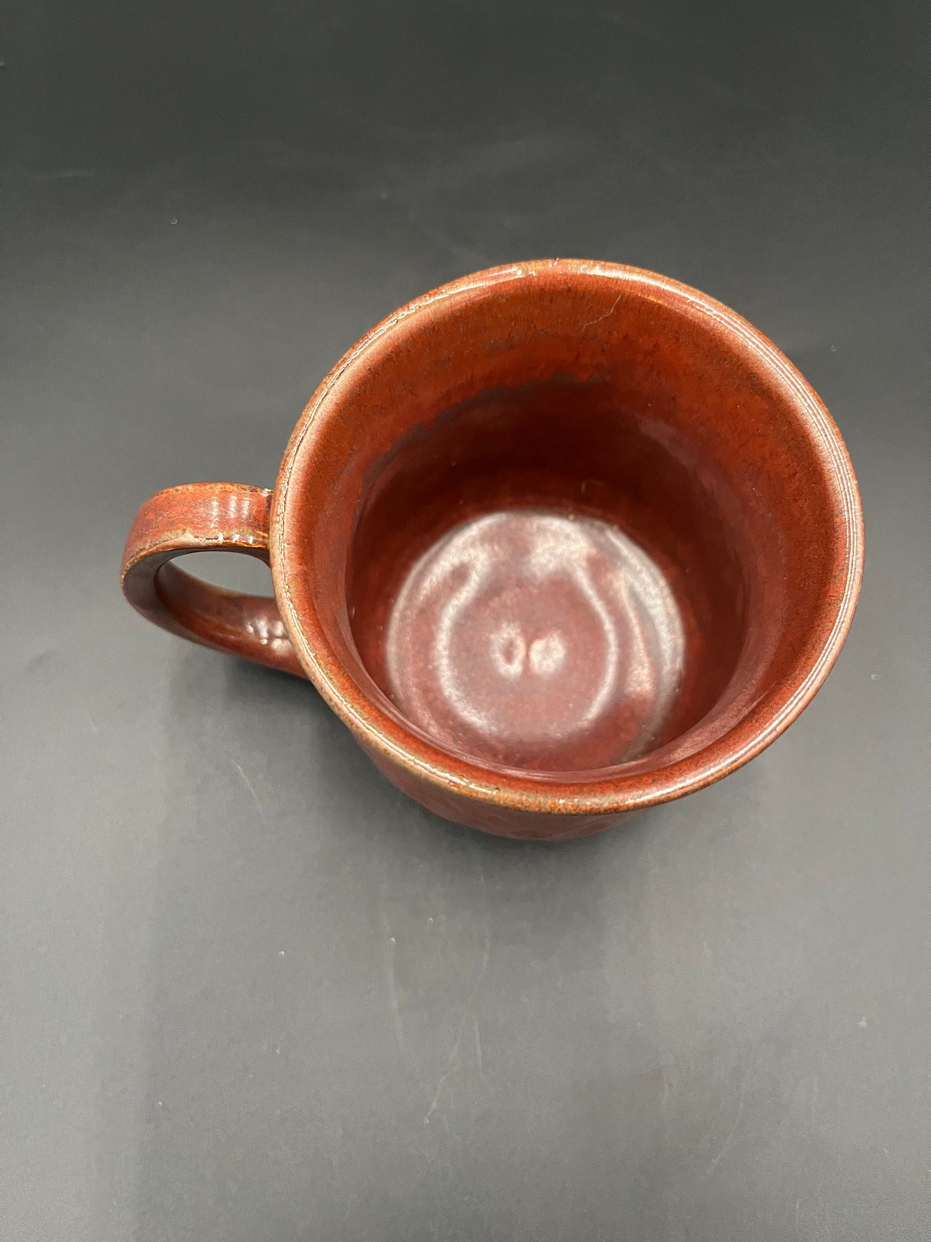 Handmade Ceramic Dragon Scale Inspired Earthy Red Mug