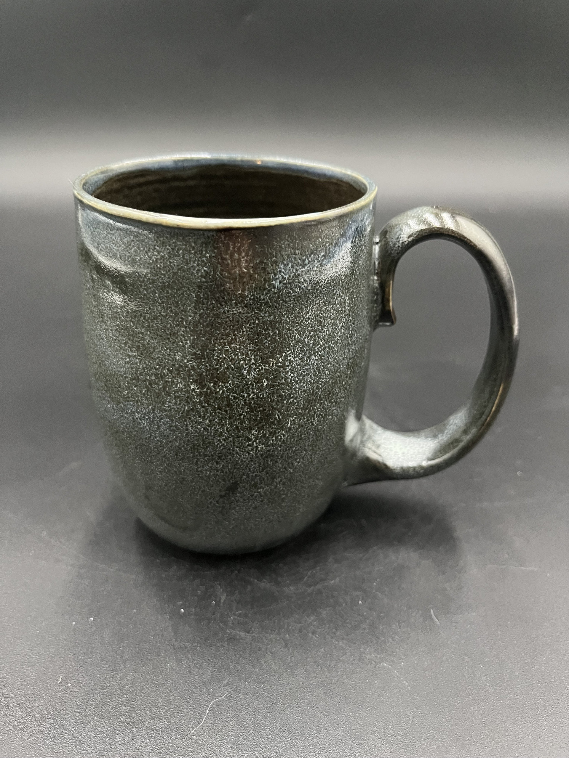 Handmade Ceramic “Poison” Inspired Black and Grey Mug - Arsenic