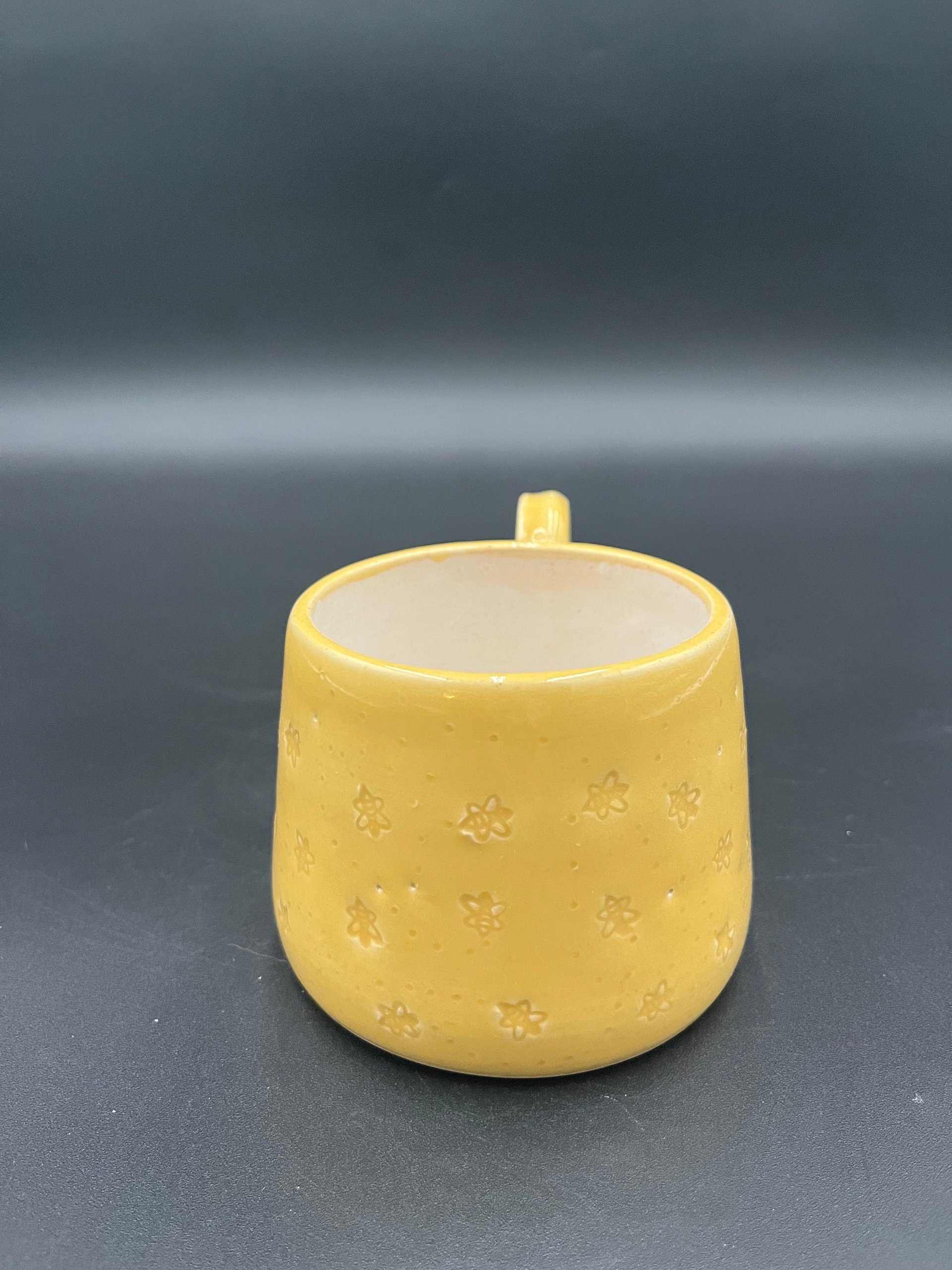 Handmade Honeybee Bright Yellow Ceramic Mug