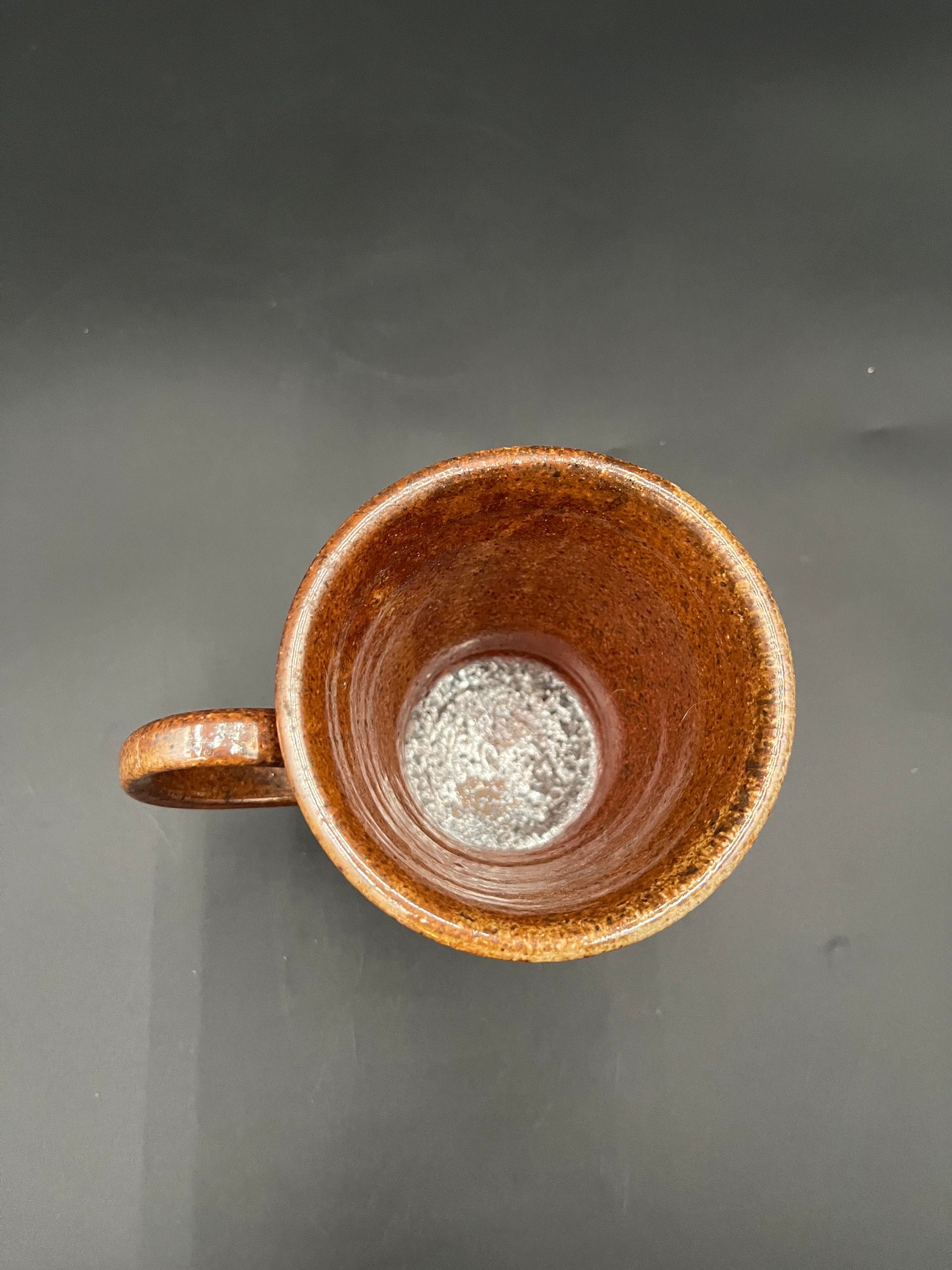 Wood fired Earthy Rolled Bottom Mug - handmade