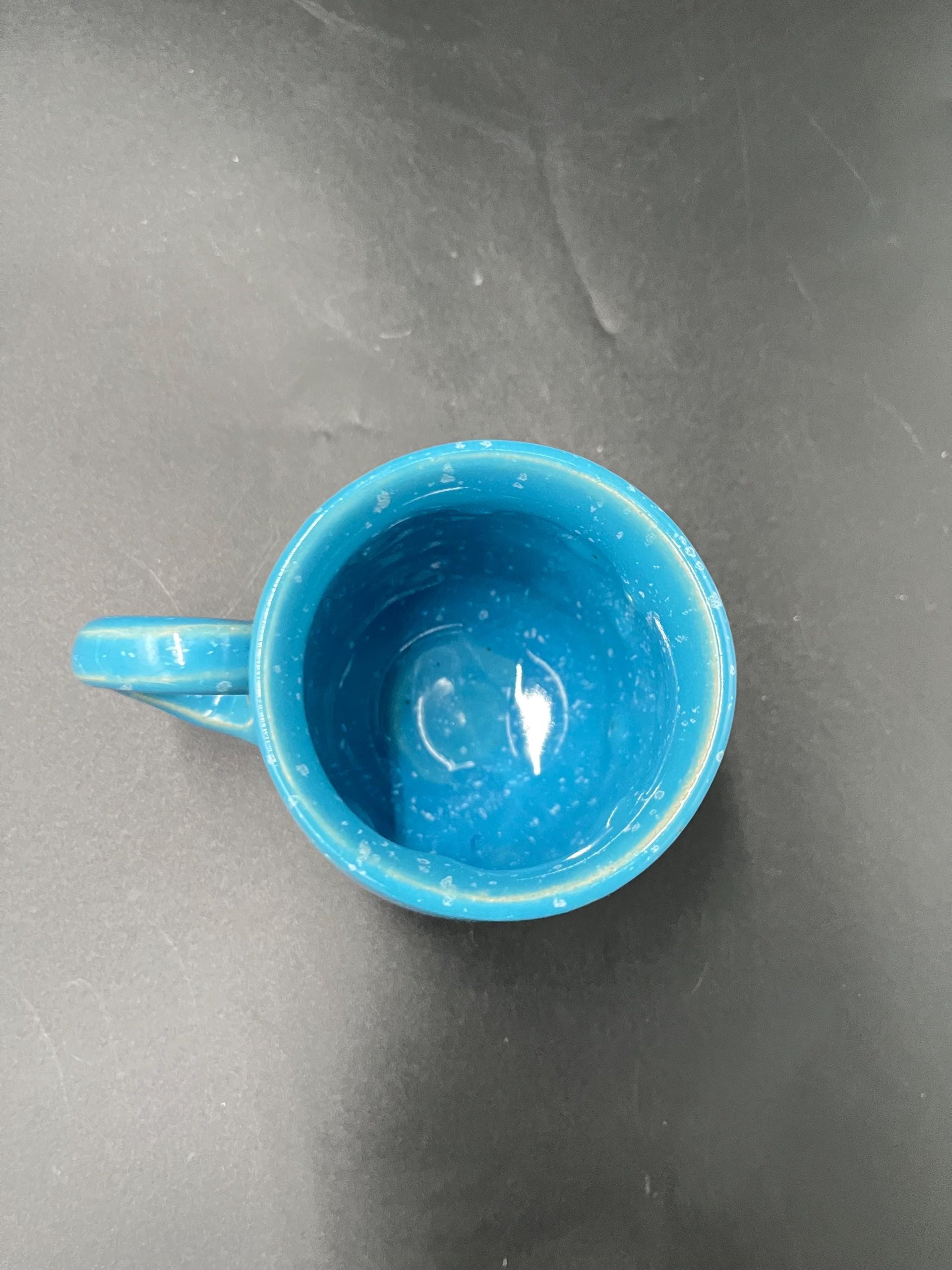 Handmade Bright Blue Polka Dot Ceramic Mug