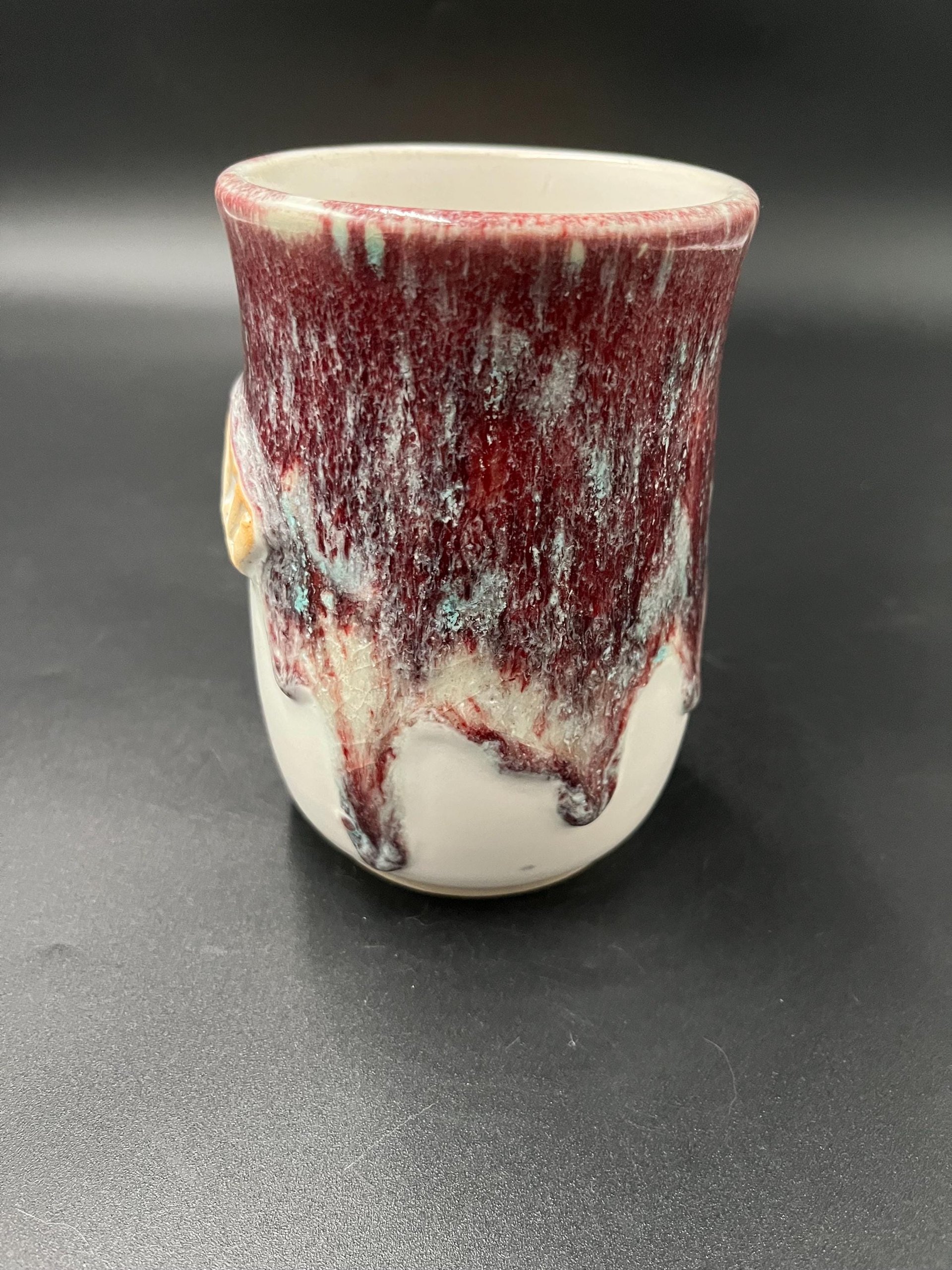 Handmade Alice In Wonderland Inspired “Drink Me” Purple Drip Ceramic Mug