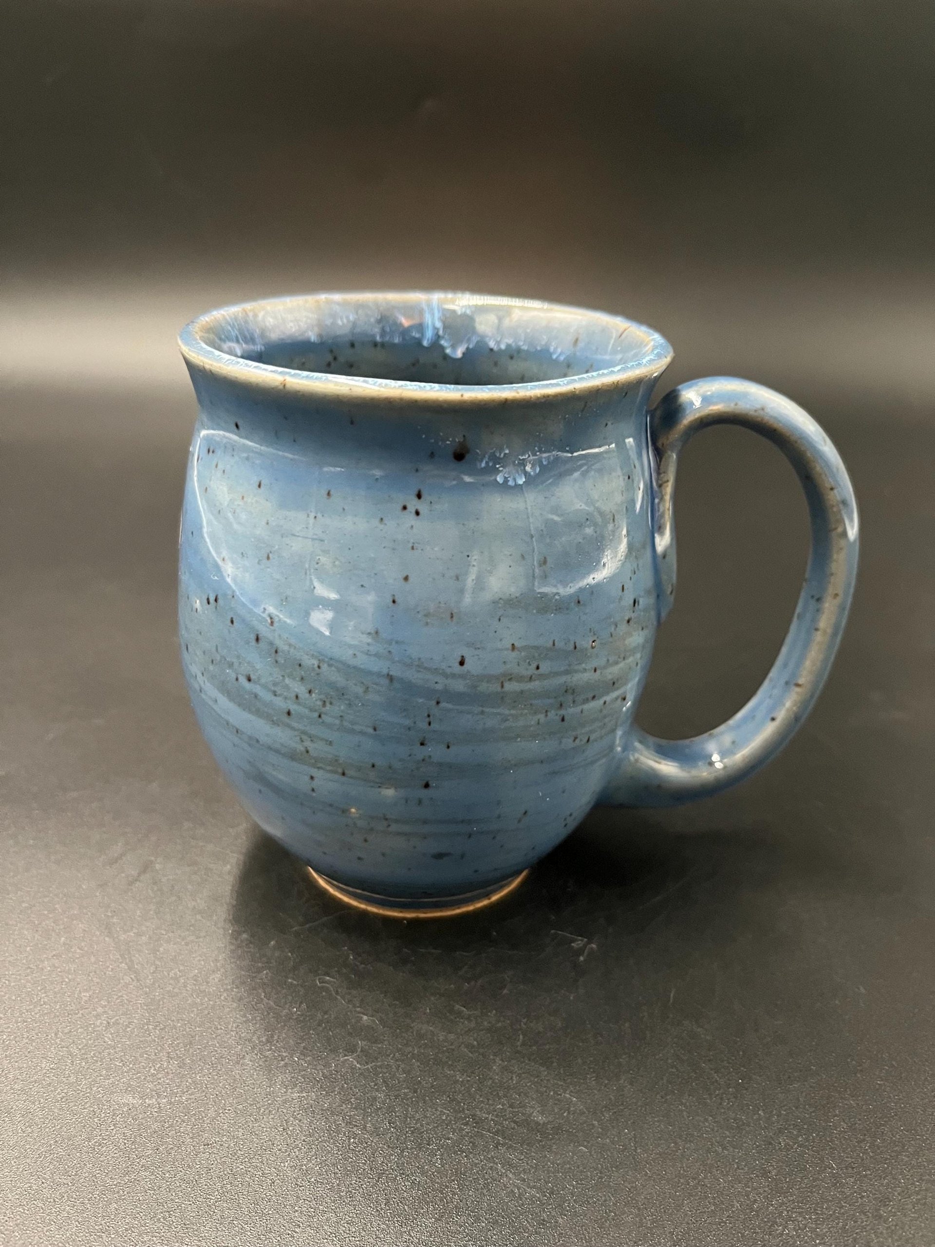 Handmade Marbled Blue Ceramic Mug