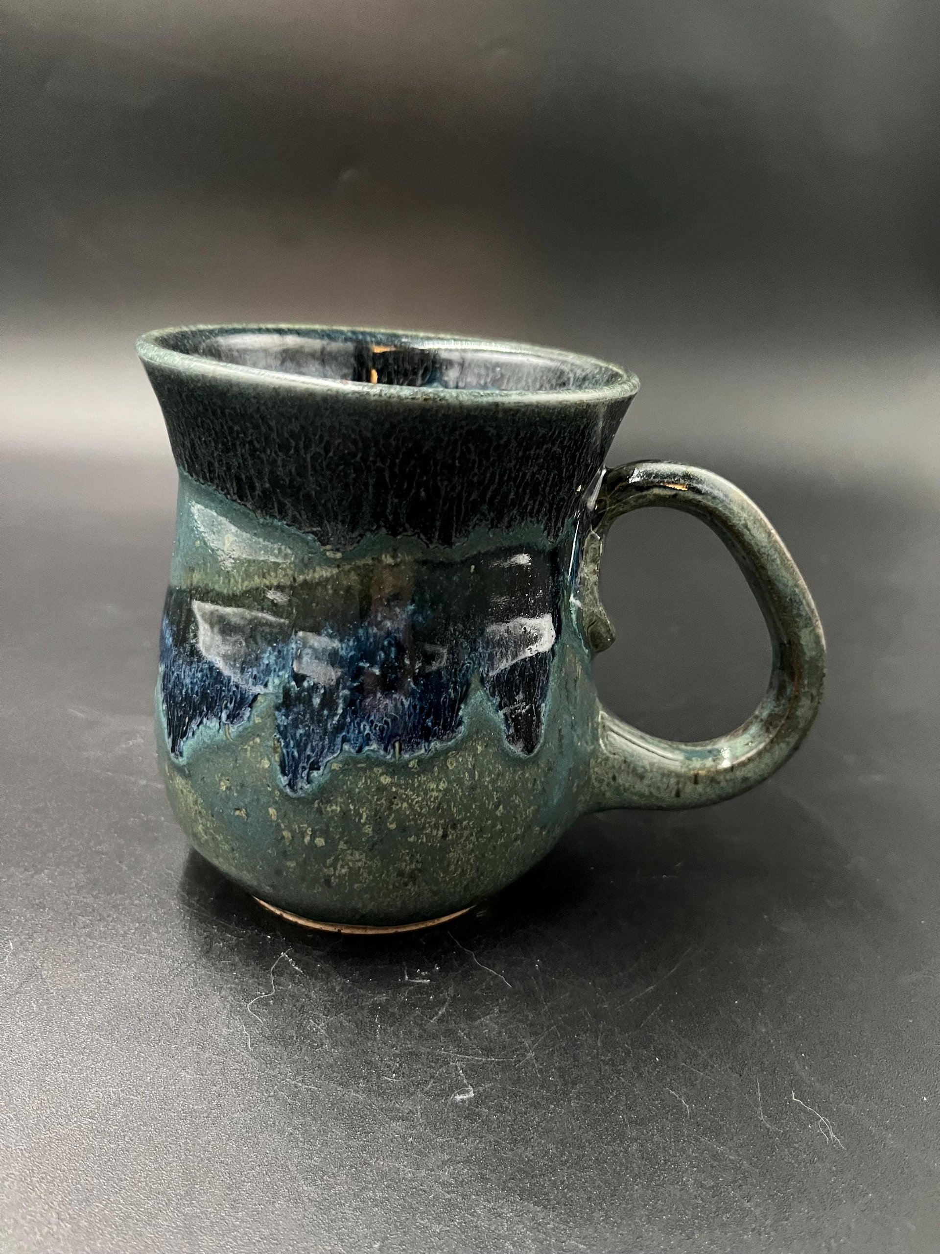 Handmade Blue Drip Glaze Ceramic Mug