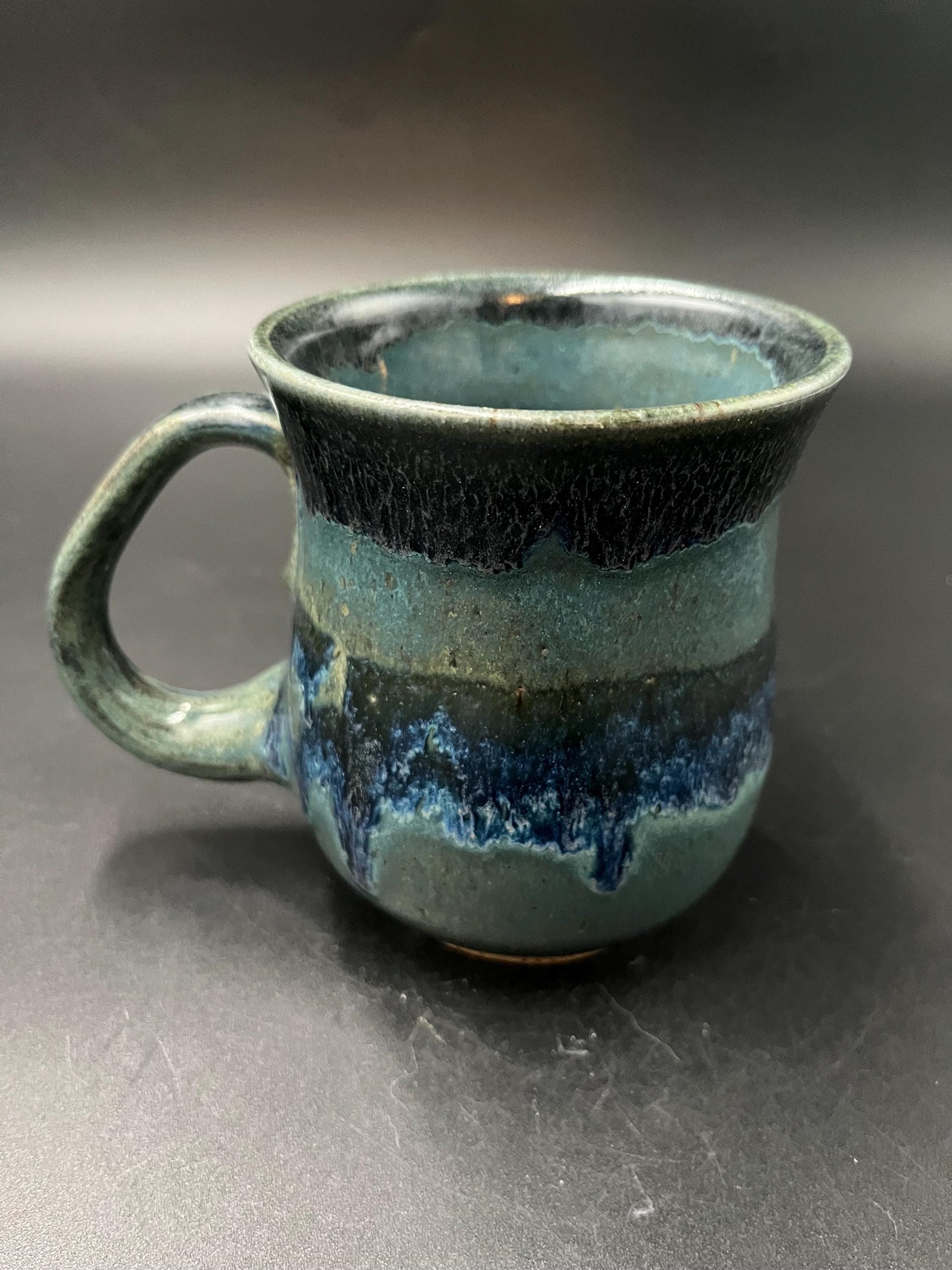 Handmade Blue Drip Glaze Ceramic Mug