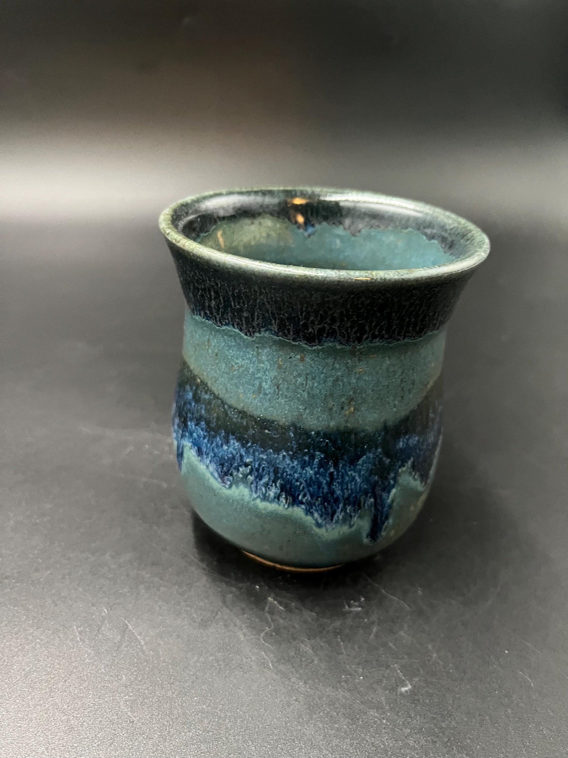 Handmade Blue Drip Glaze Ceramic Mug