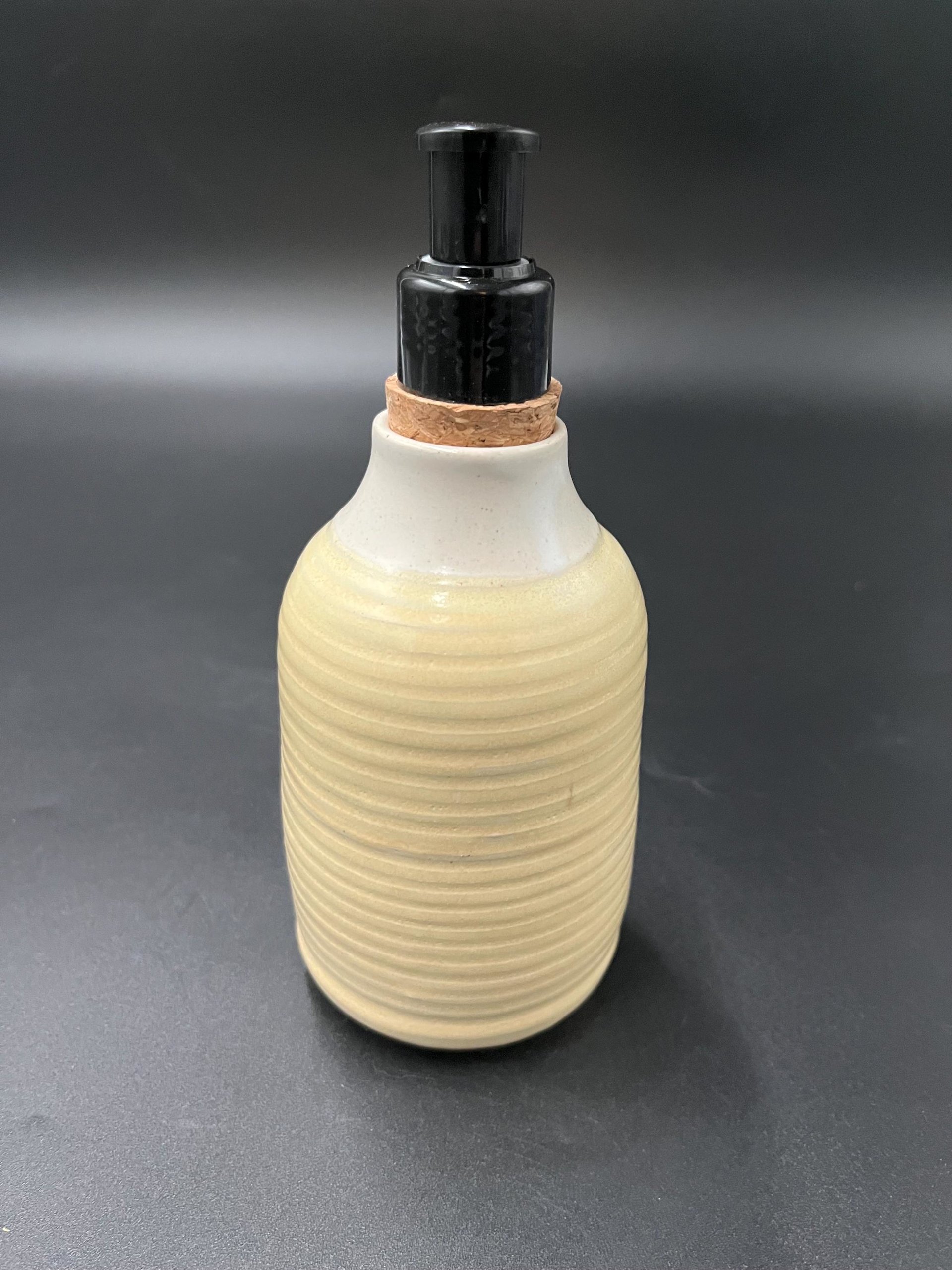 Handmade Ceramic Soft Yellow Soap Dispenser