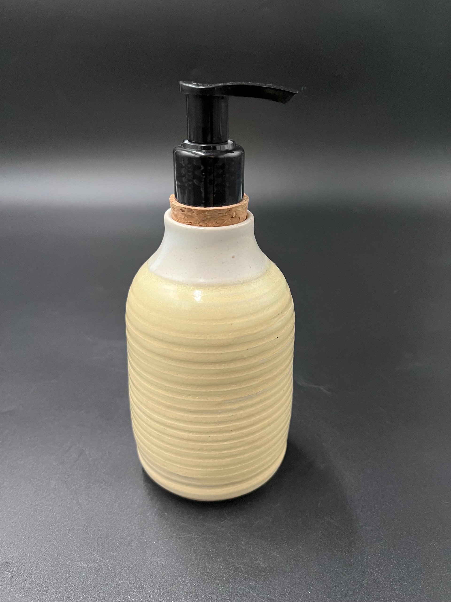 Handmade Ceramic Soft Yellow Soap Dispenser