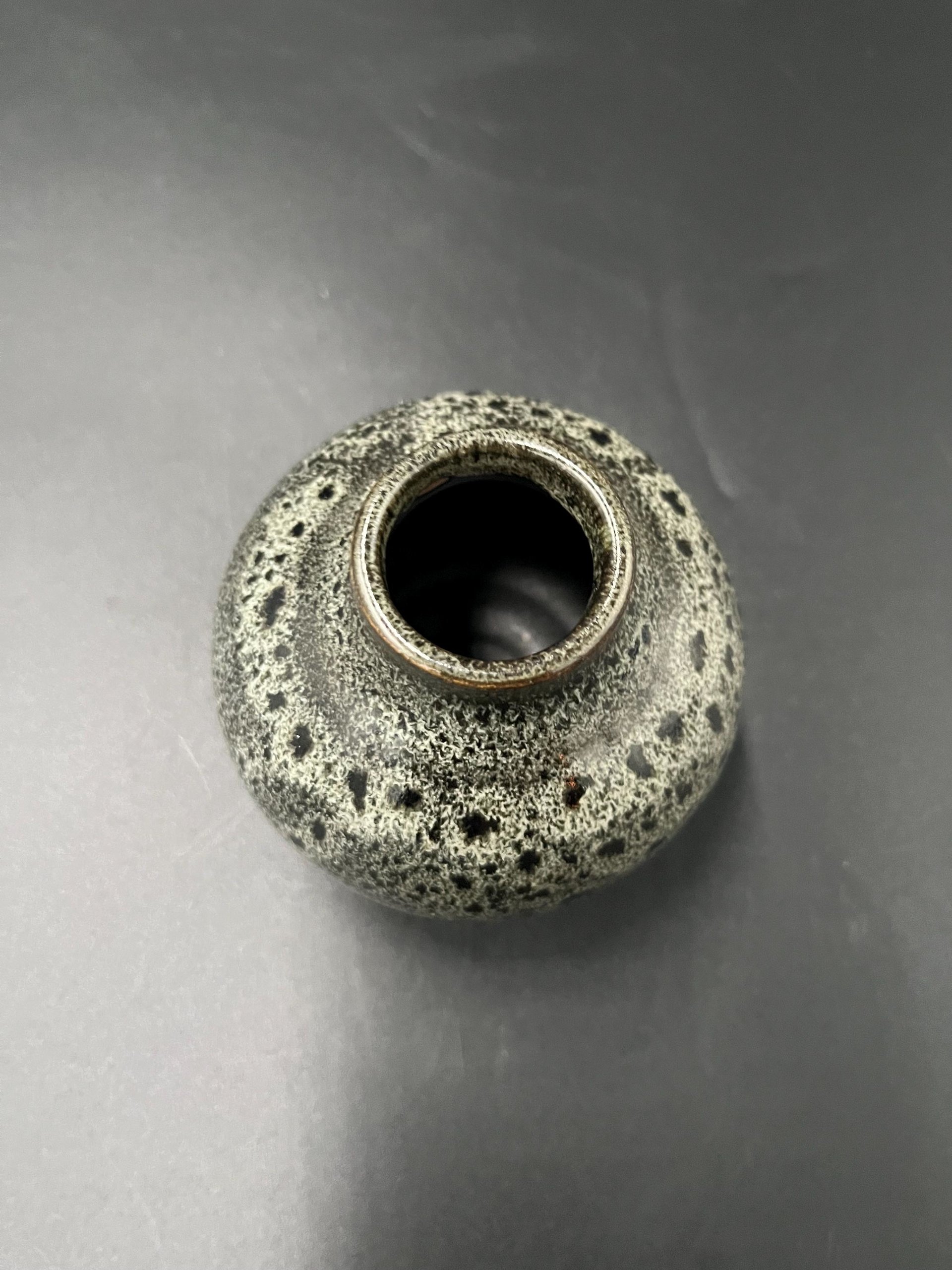 Handmade Black and White Ceramic Bud Vase
