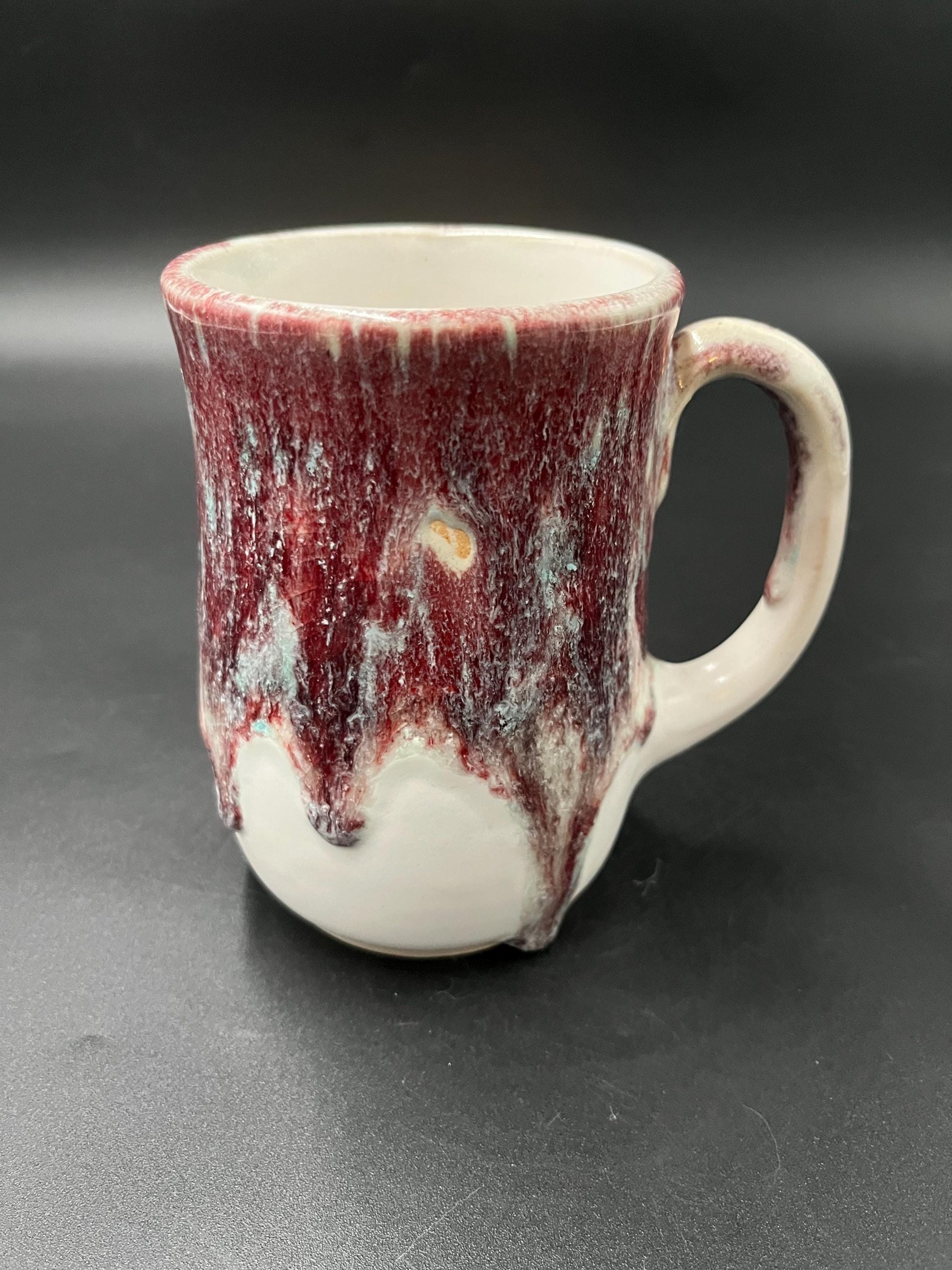 Handmade Alice In Wonderland Inspired “Drink Me” Purple Drip Ceramic Mug