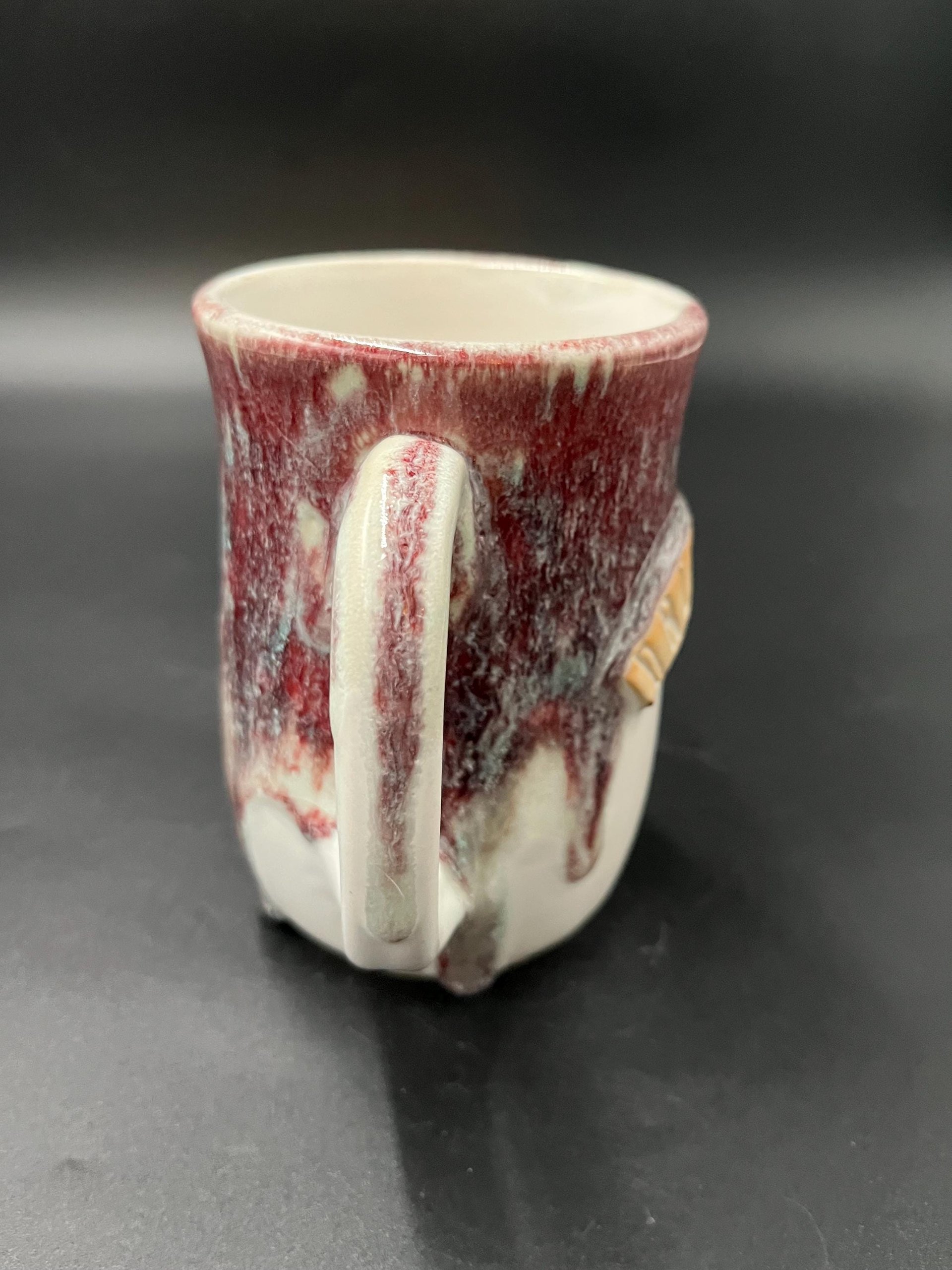Handmade Alice In Wonderland Inspired “Drink Me” Purple Drip Ceramic Mug