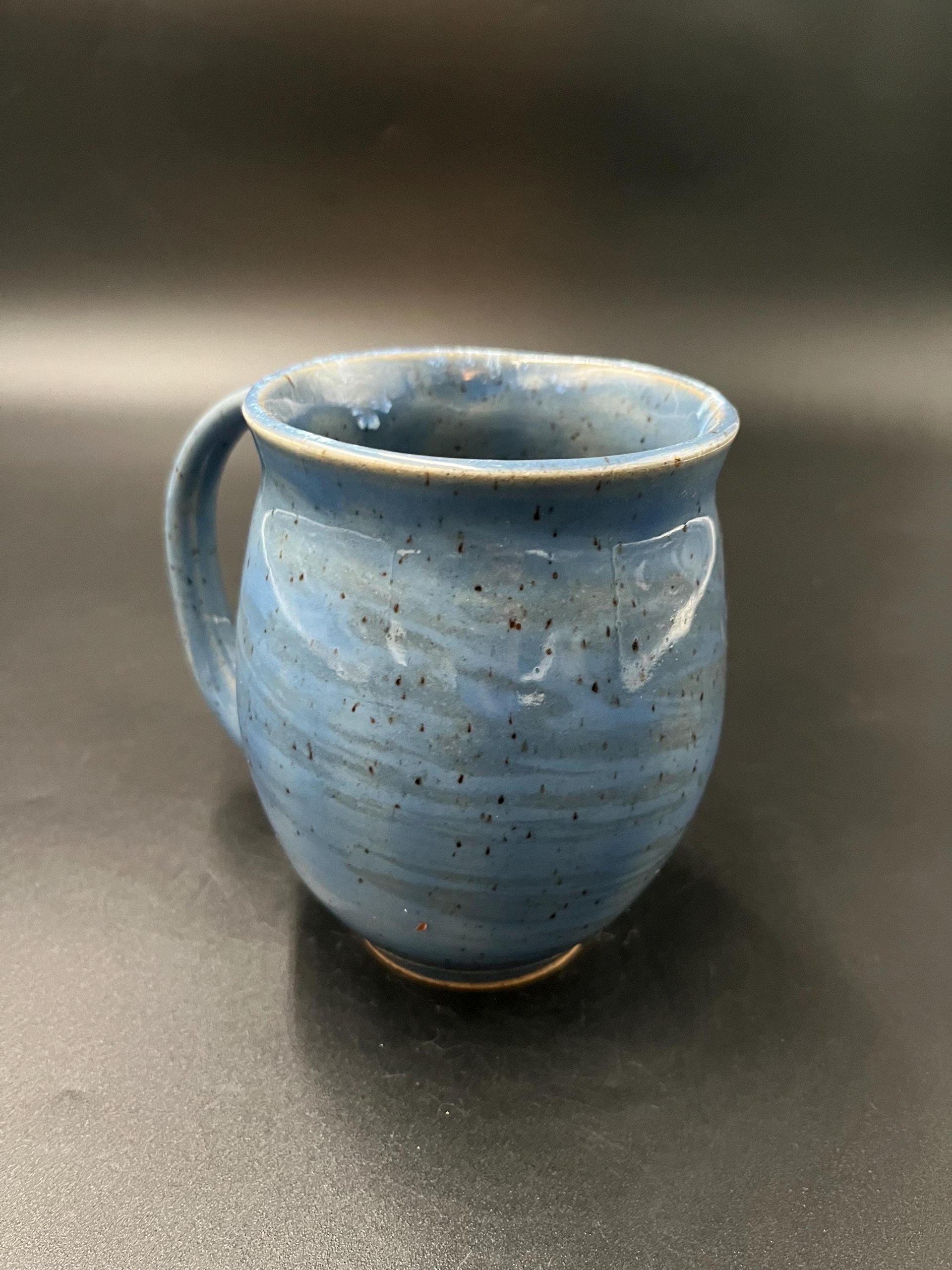 Handmade Marbled Blue Ceramic Mug