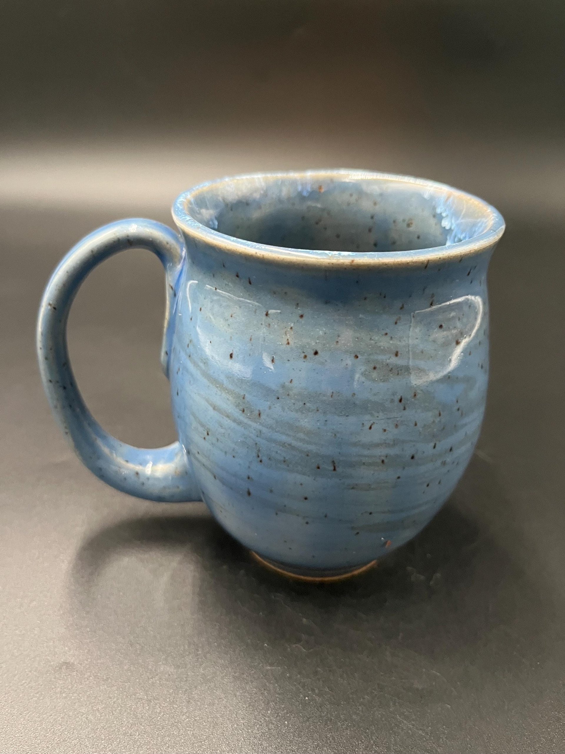 Handmade Marbled Blue Ceramic Mug
