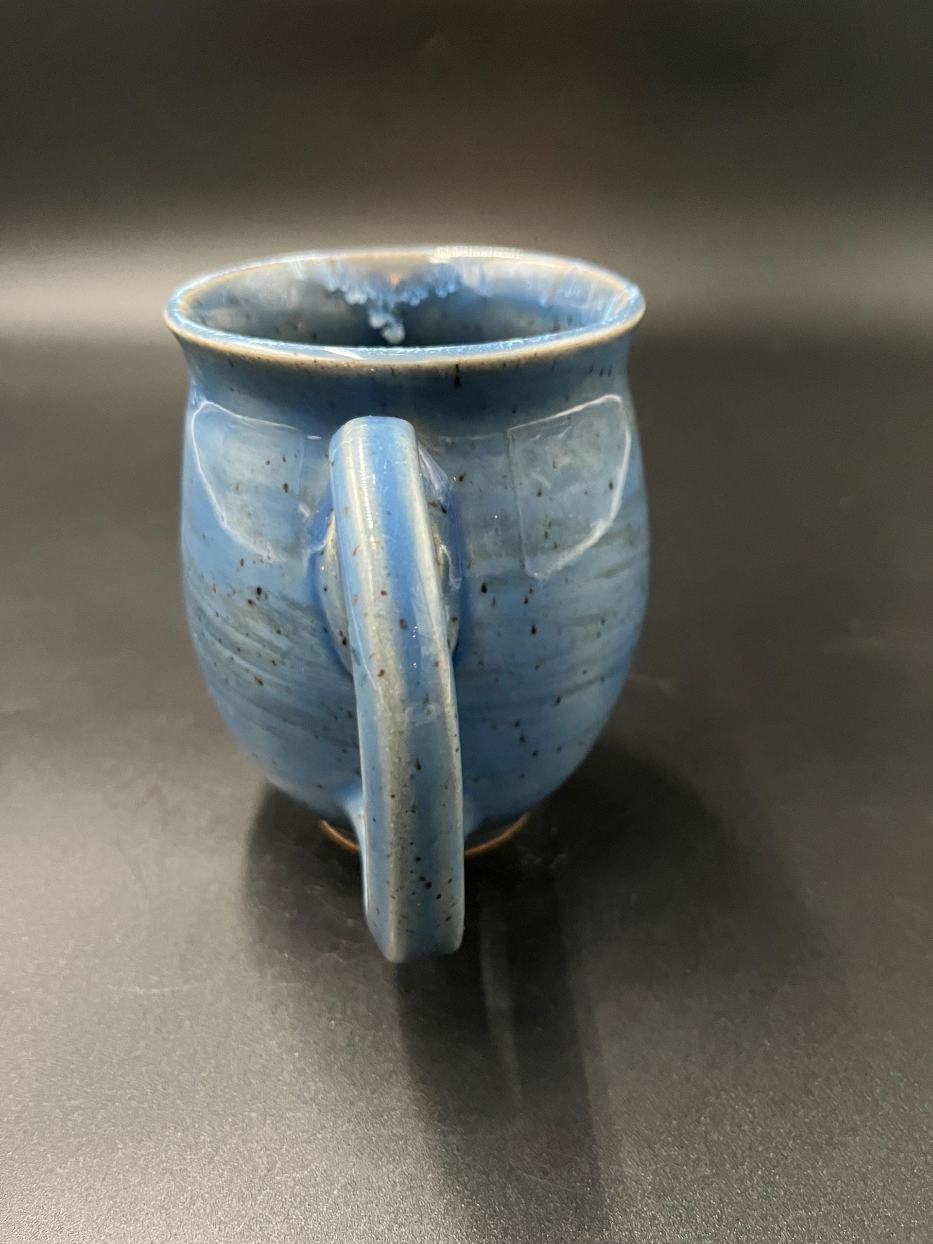 Handmade Marbled Blue Ceramic Mug