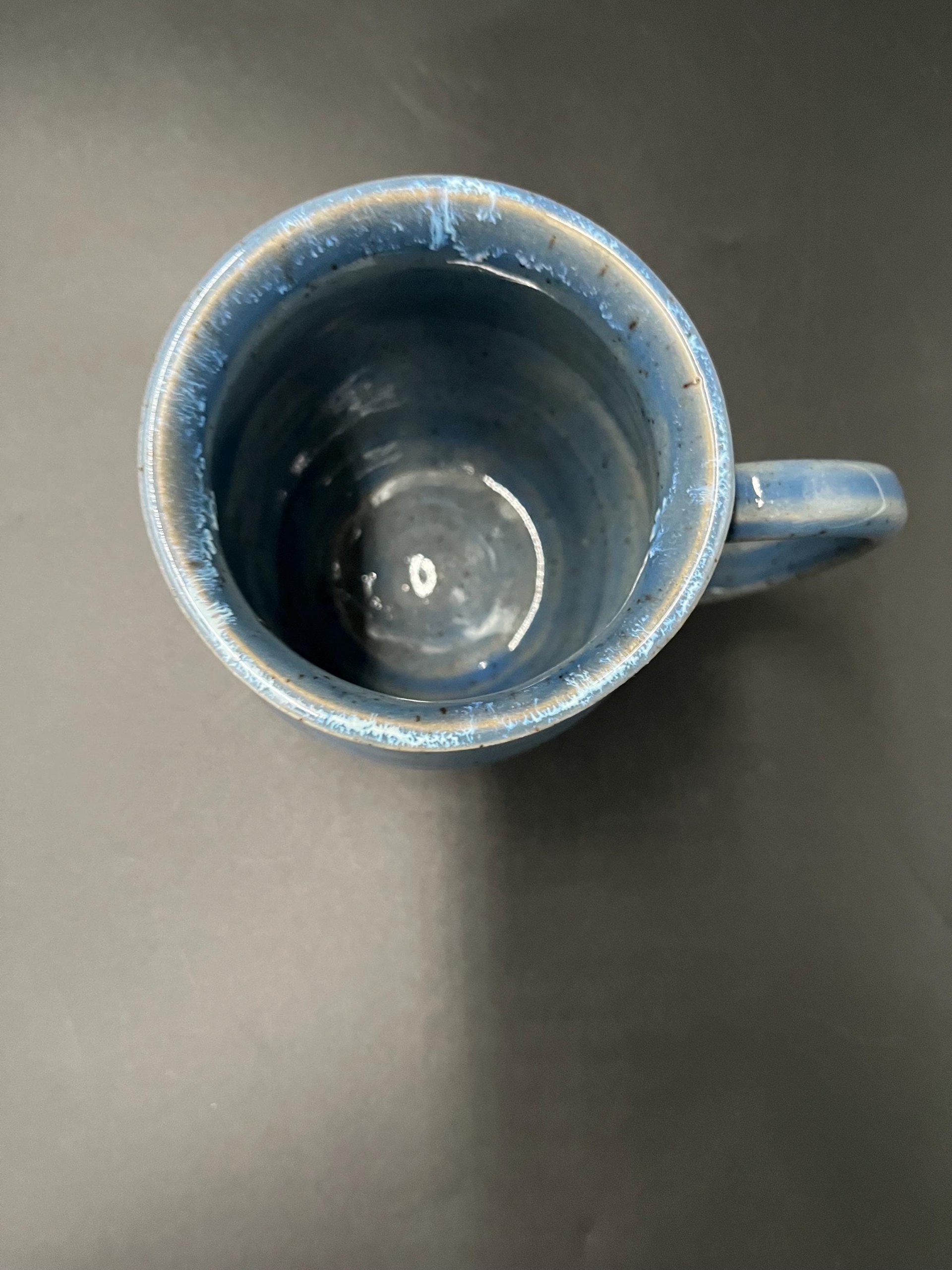 Handmade Marbled Blue Ceramic Mug