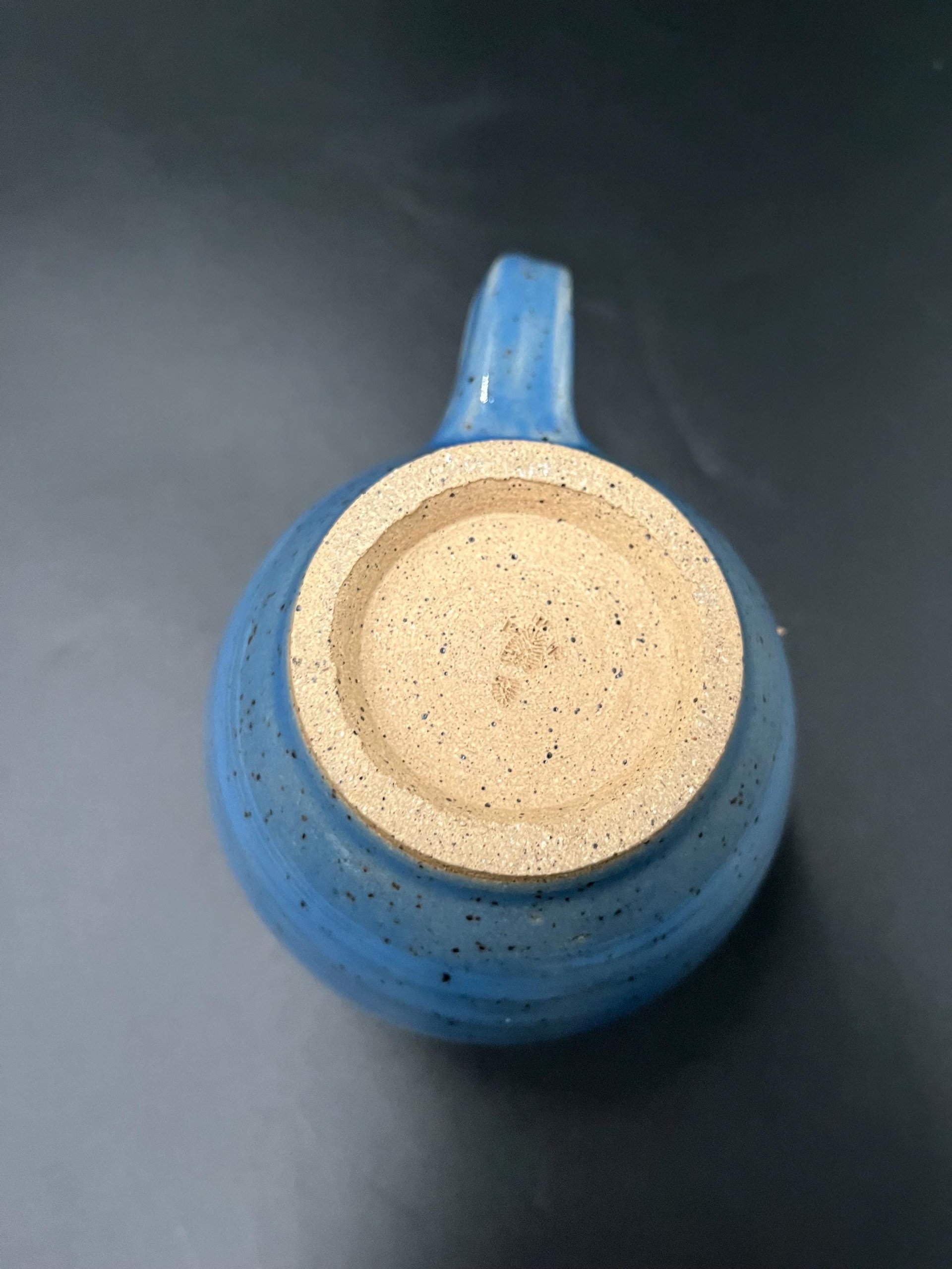 Handmade Marbled Blue Ceramic Mug