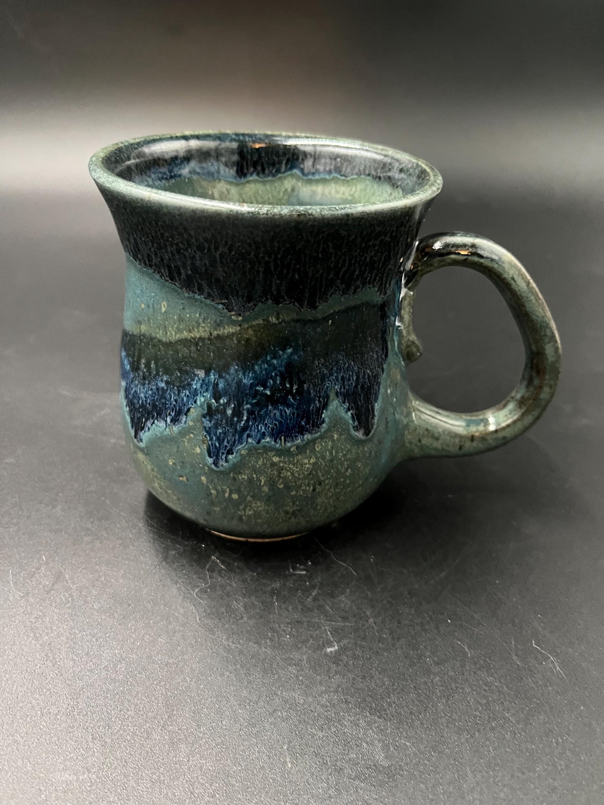 Handmade Blue Drip Glaze Ceramic Mug