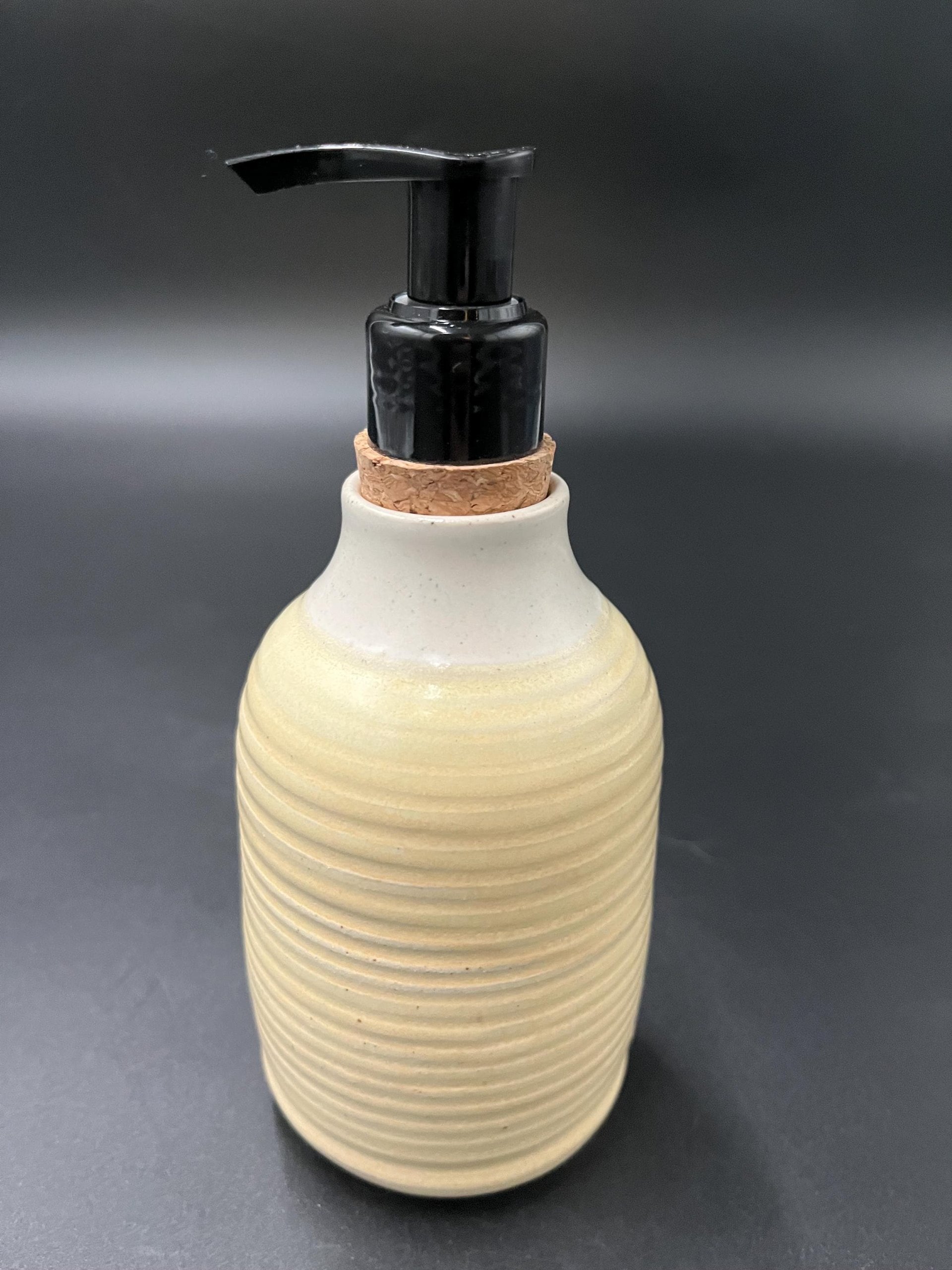 Handmade Ceramic Soft Yellow Soap Dispenser