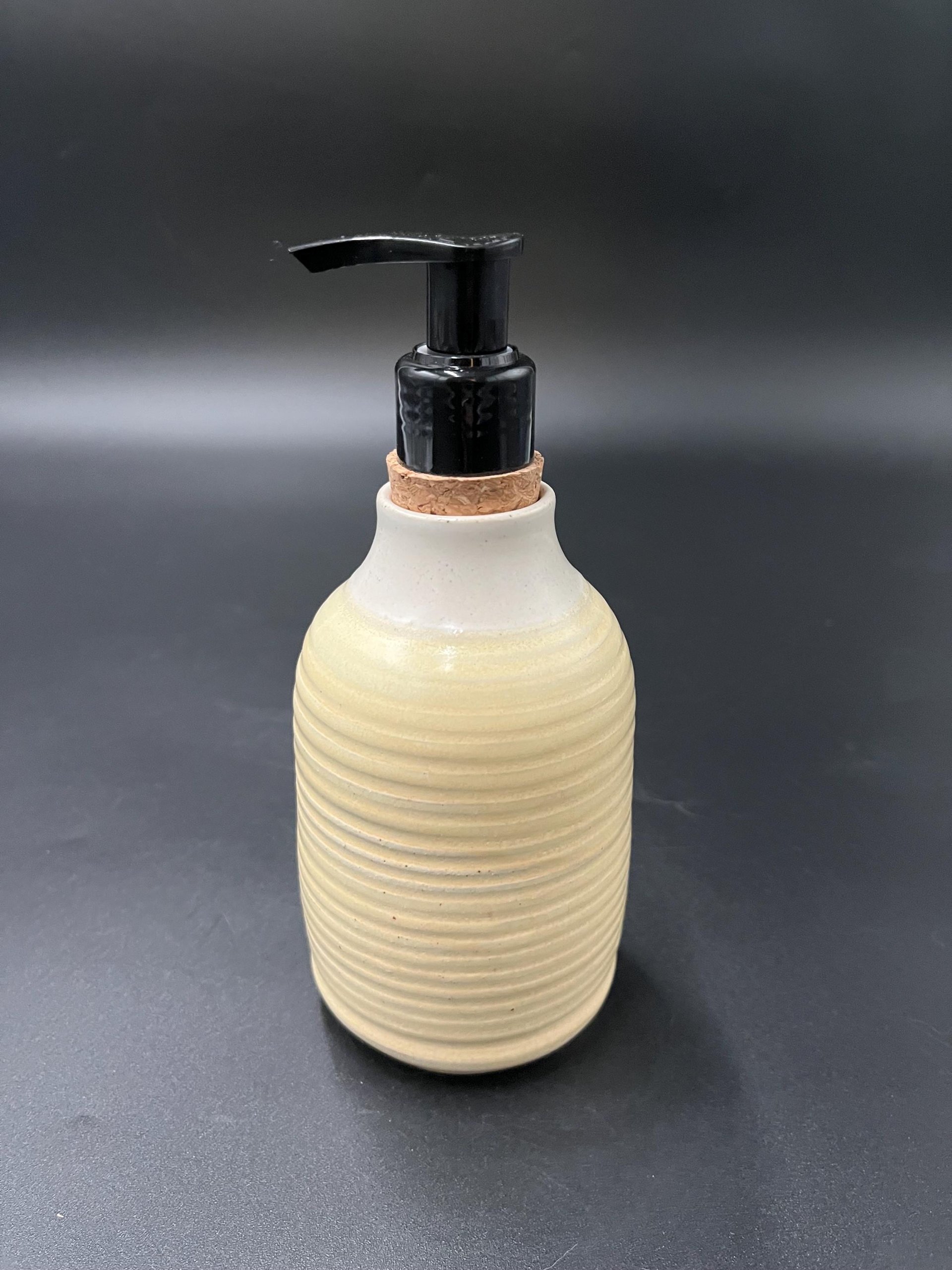 Handmade Ceramic Soft Yellow Soap Dispenser