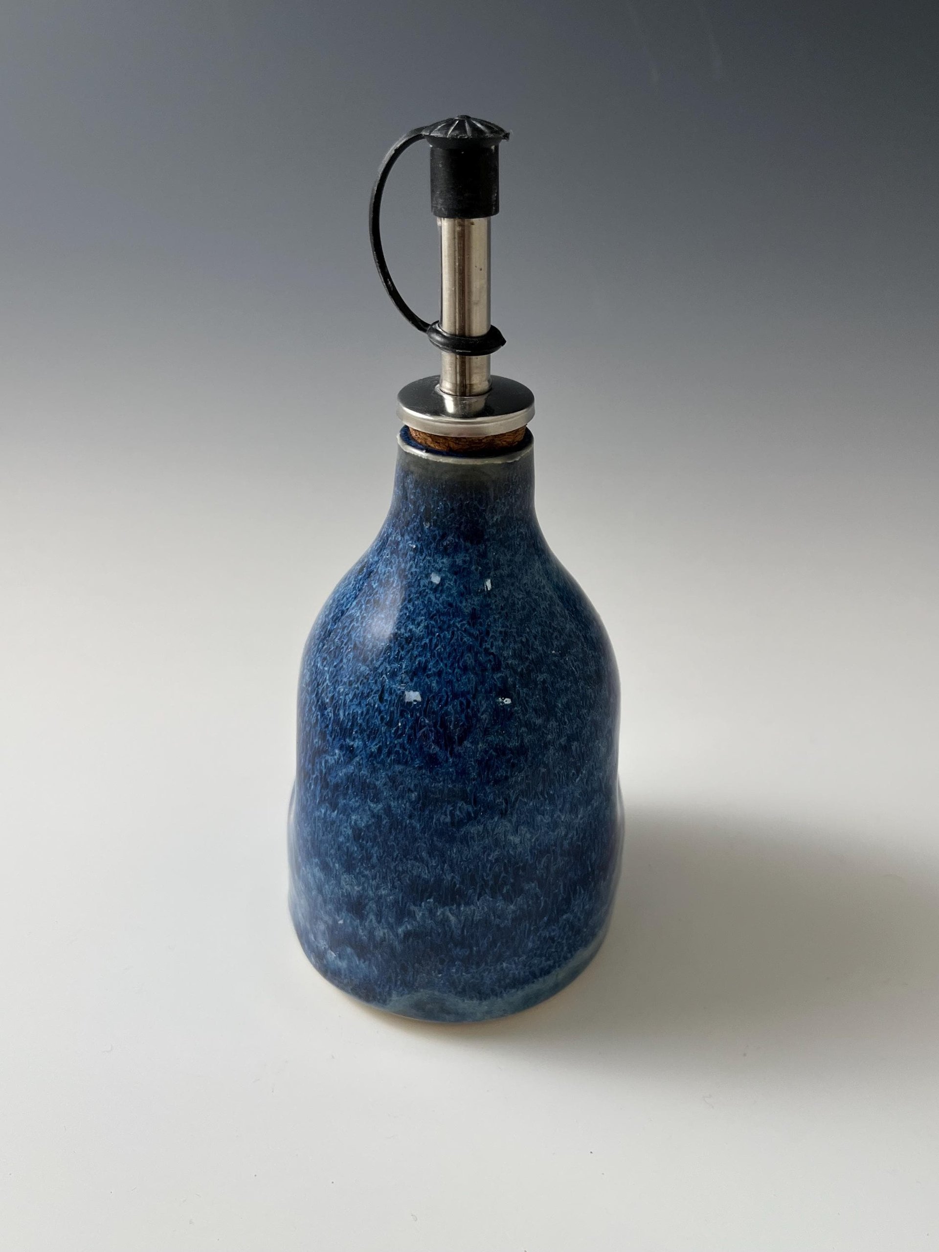 Handmade Ceramic Oil or Vinegar Dispenser - Dramatic Glaze Effects