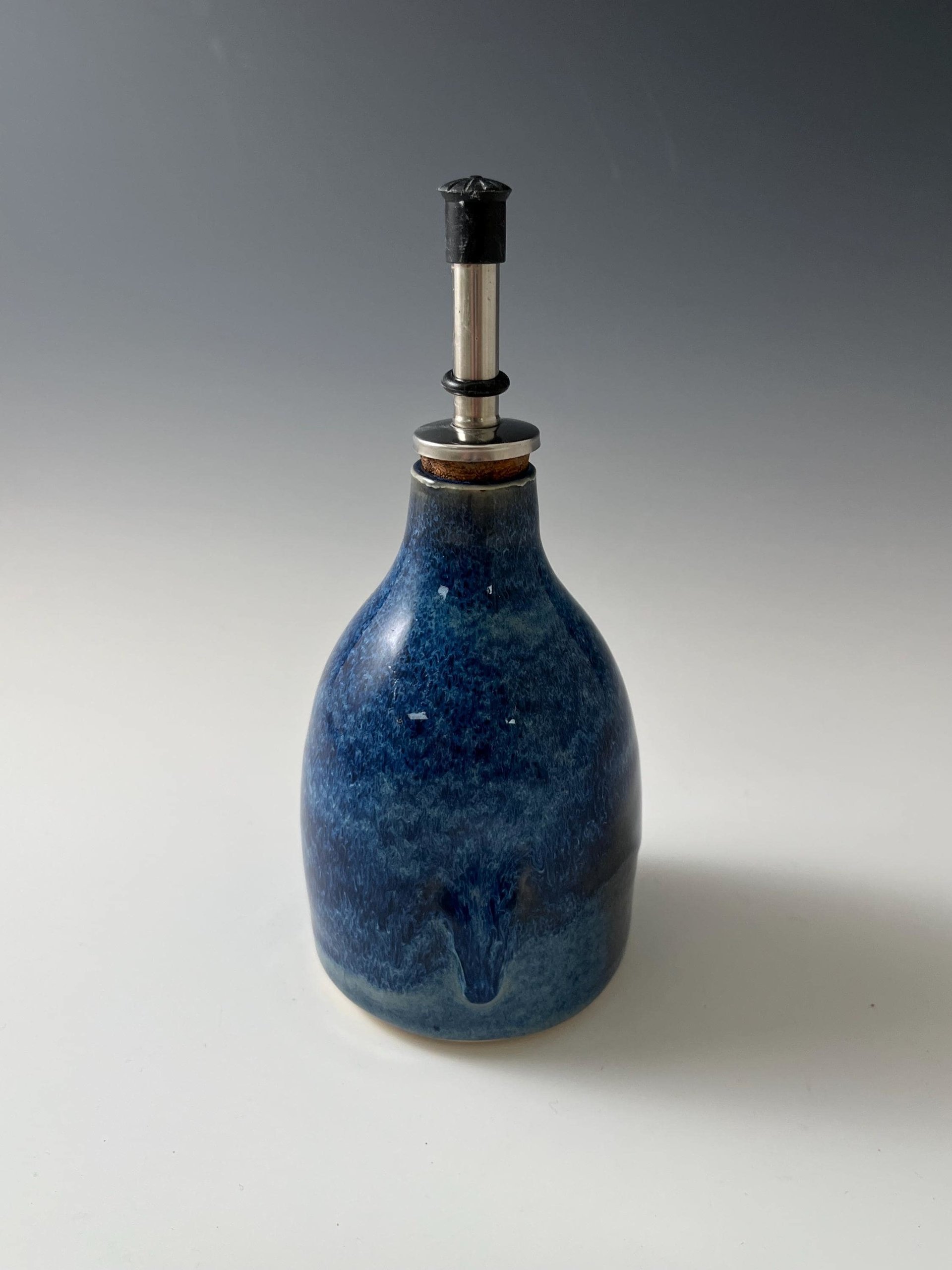 Handmade Ceramic Oil or Vinegar Dispenser - Dramatic Glaze Effects