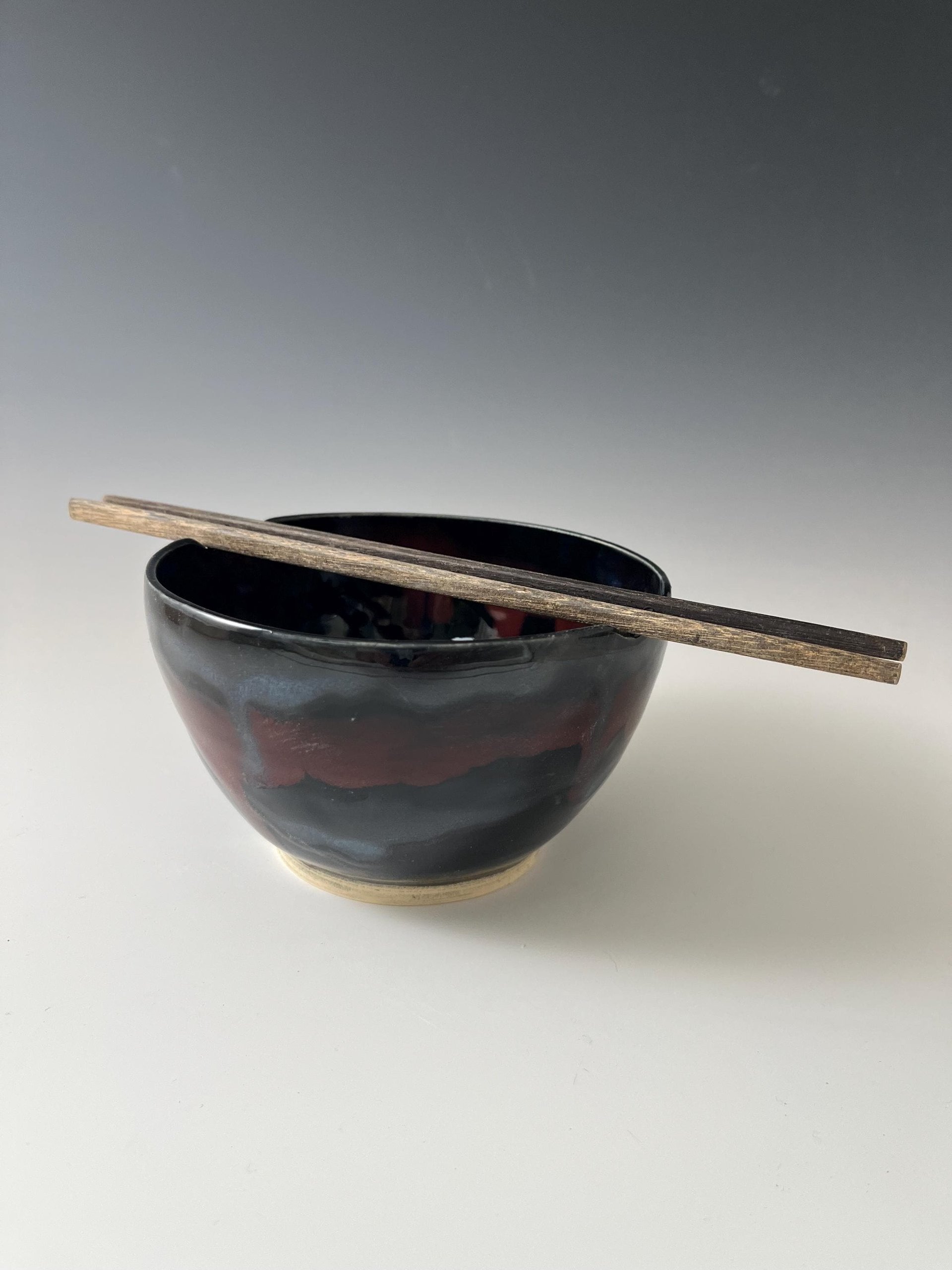 Handmade Ceramic Ramen Bowl - Northern Lights Glaze