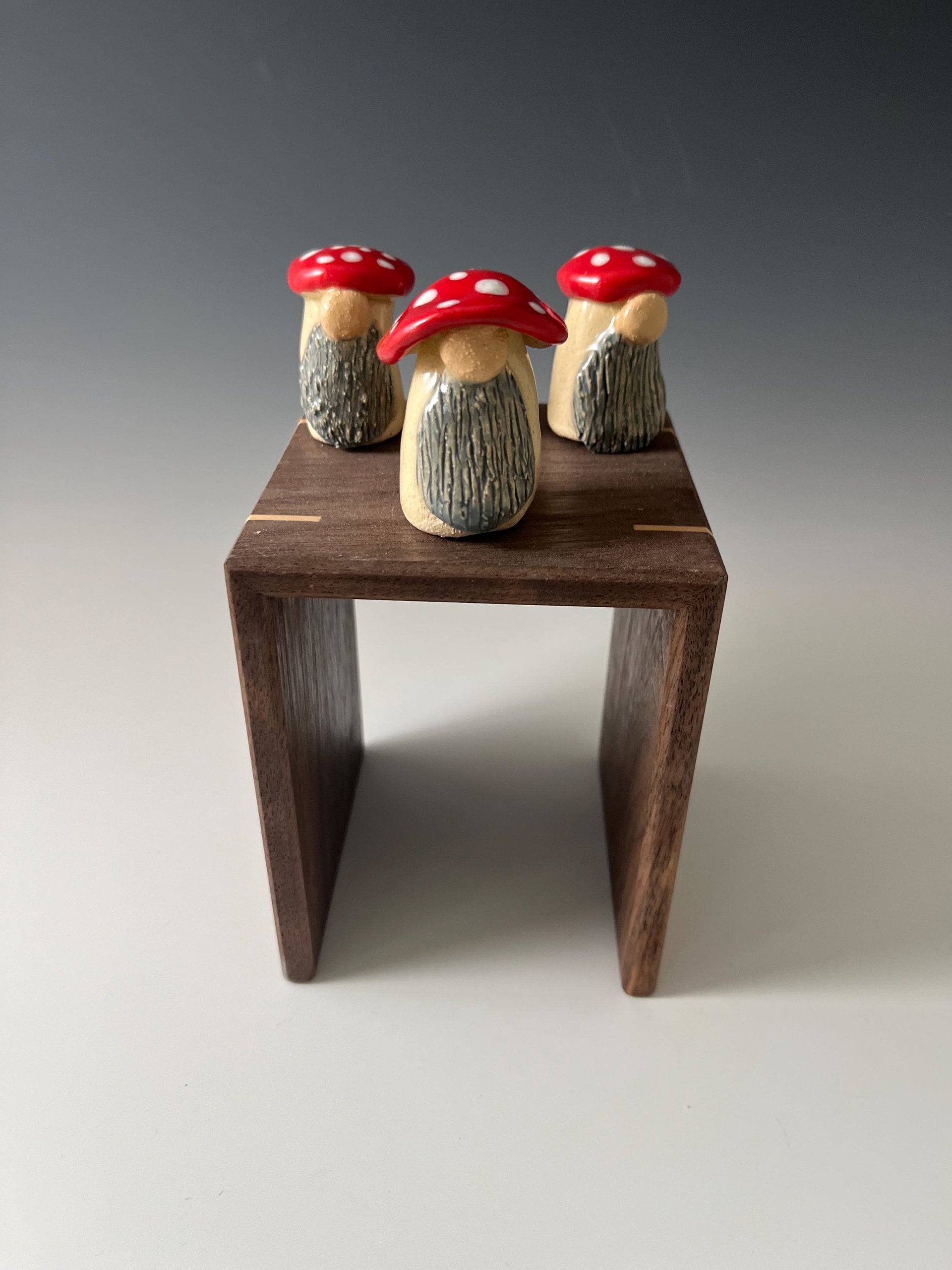 Assorted Ceramic Mushroom Gnomes - Hand sculpted