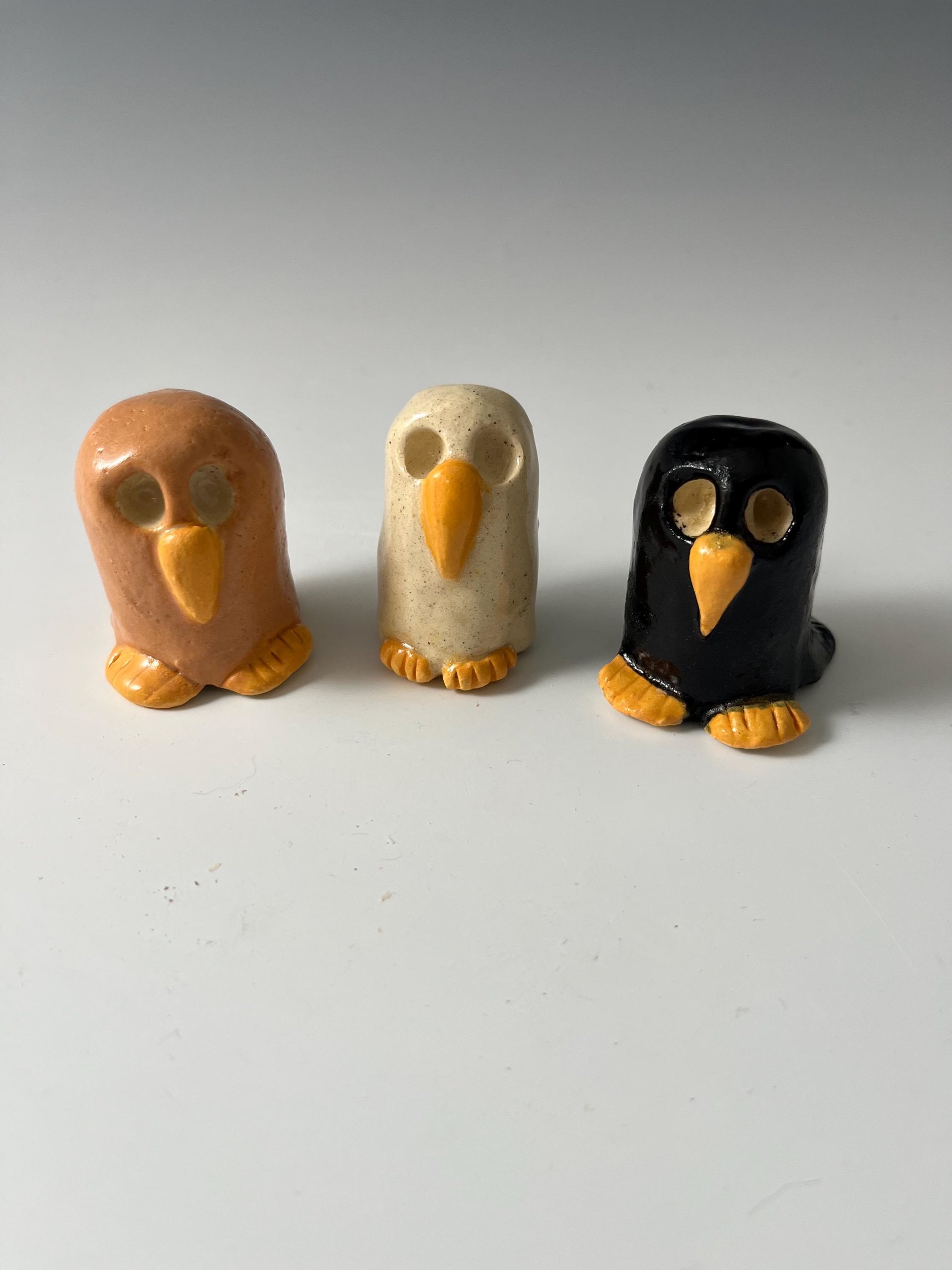 Assorted Ceramic Owls - Hand sculpted