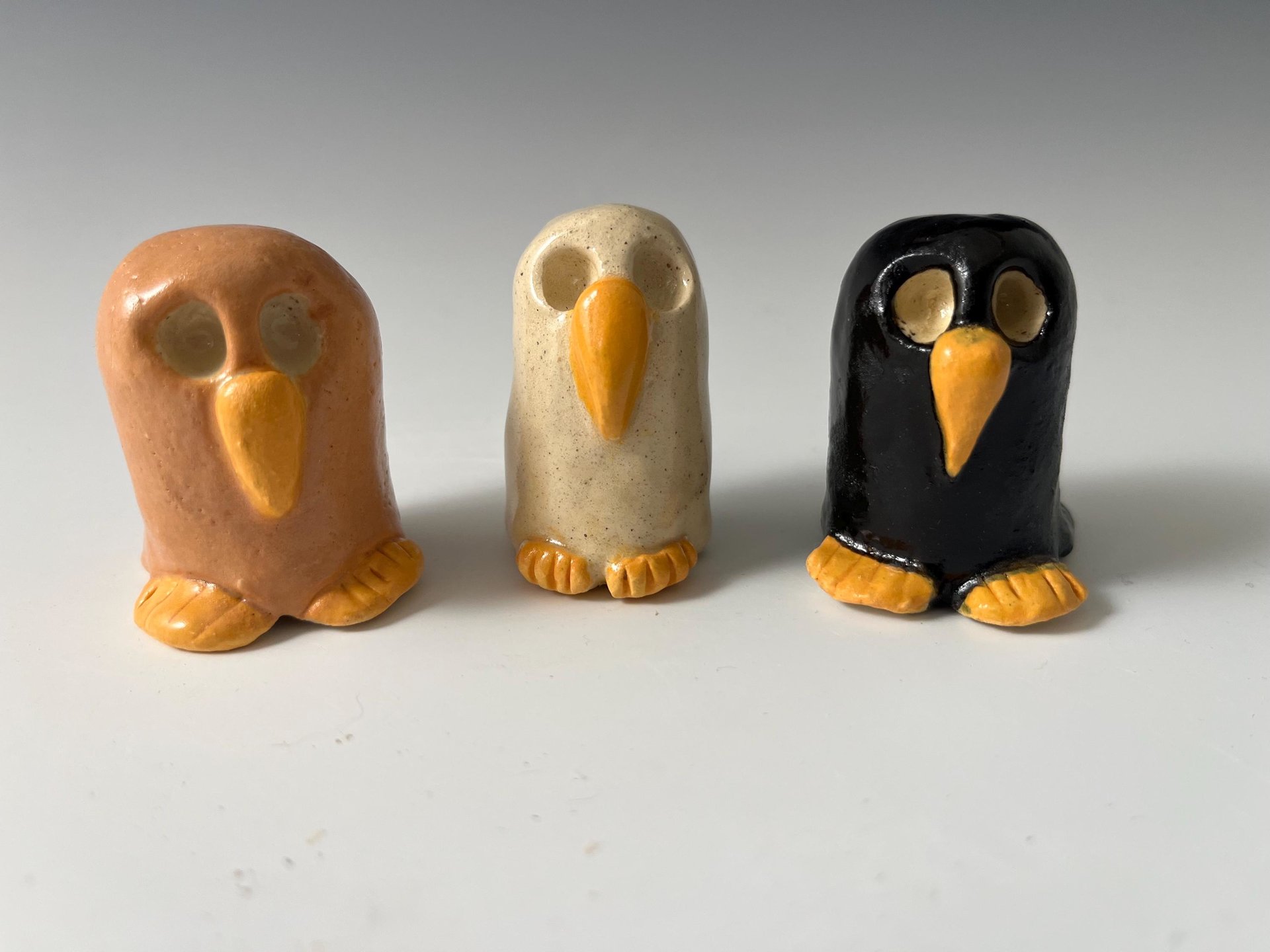 Assorted Ceramic Owls - Hand sculpted