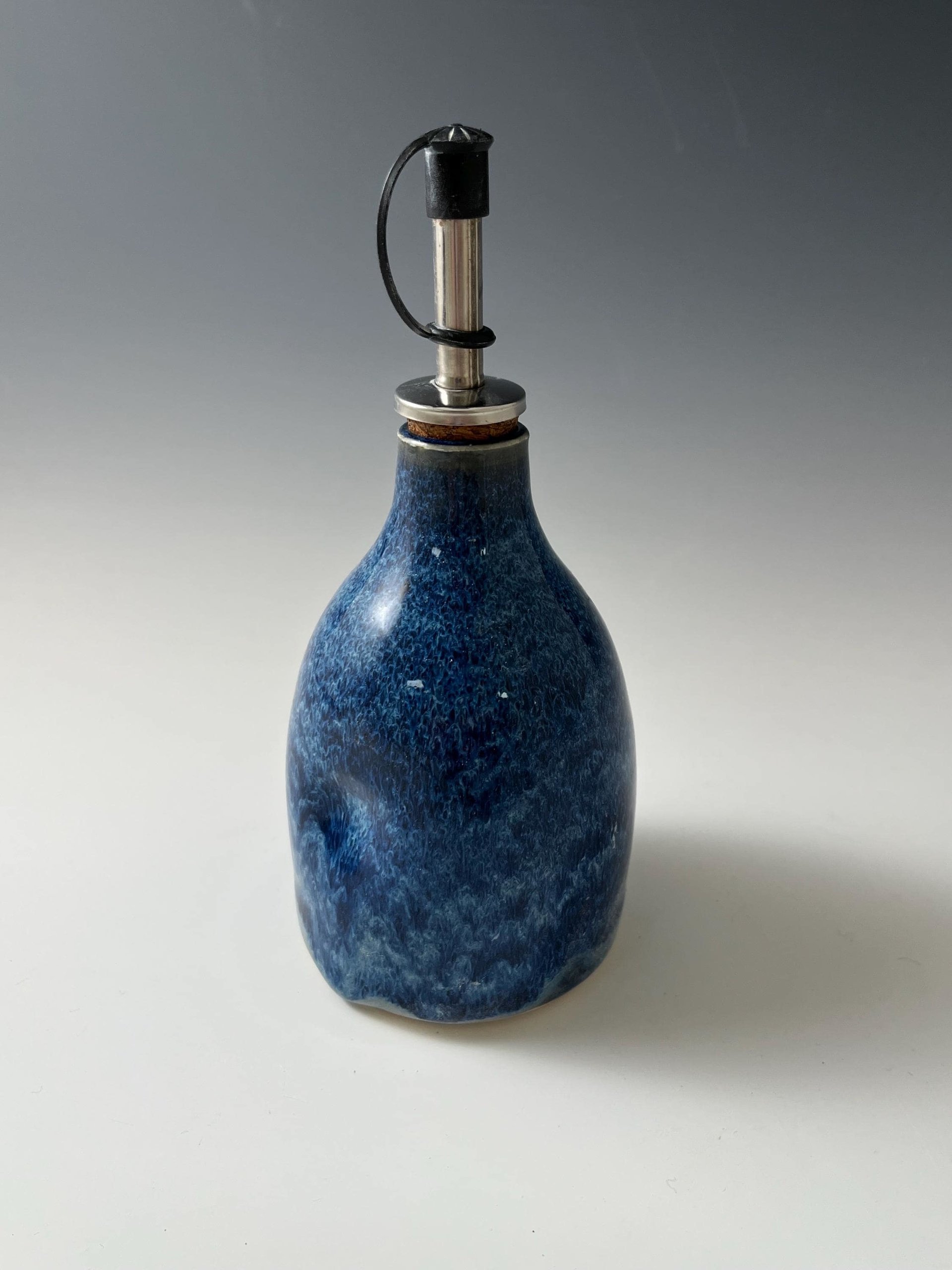 Handmade Ceramic Oil or Vinegar Dispenser - Dramatic Glaze Effects