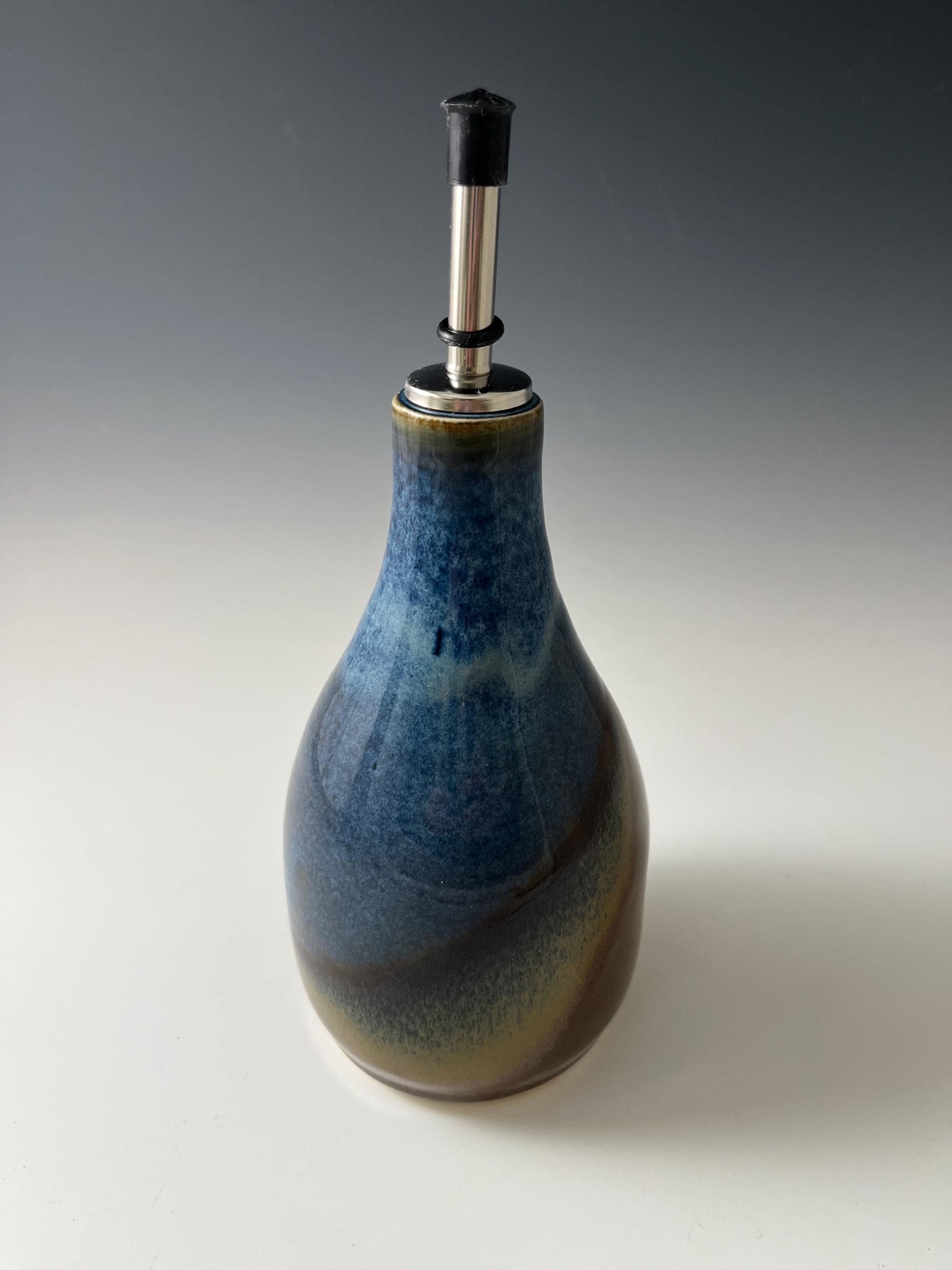 Handmade Ceramic Oil or Vinegar Dispenser - Dramatic Glaze Effects