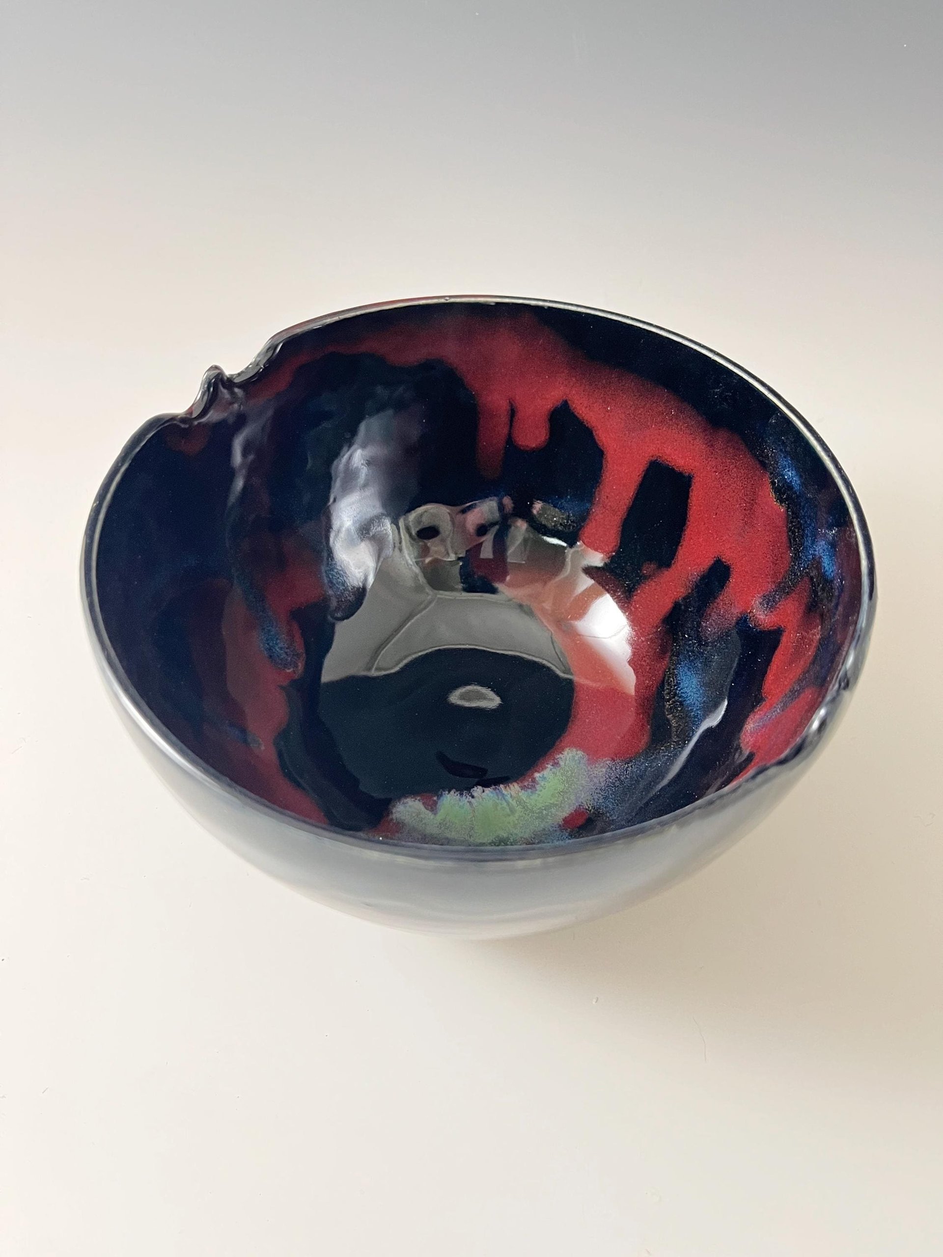 Handmade Ceramic Ramen Bowl - Northern Lights Glaze