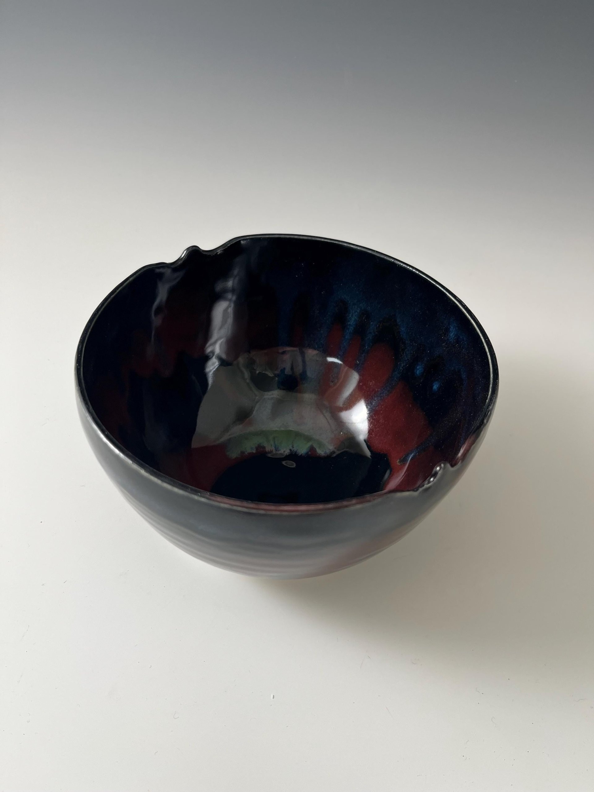 Handmade Ceramic Ramen Bowl - Northern Lights Glaze