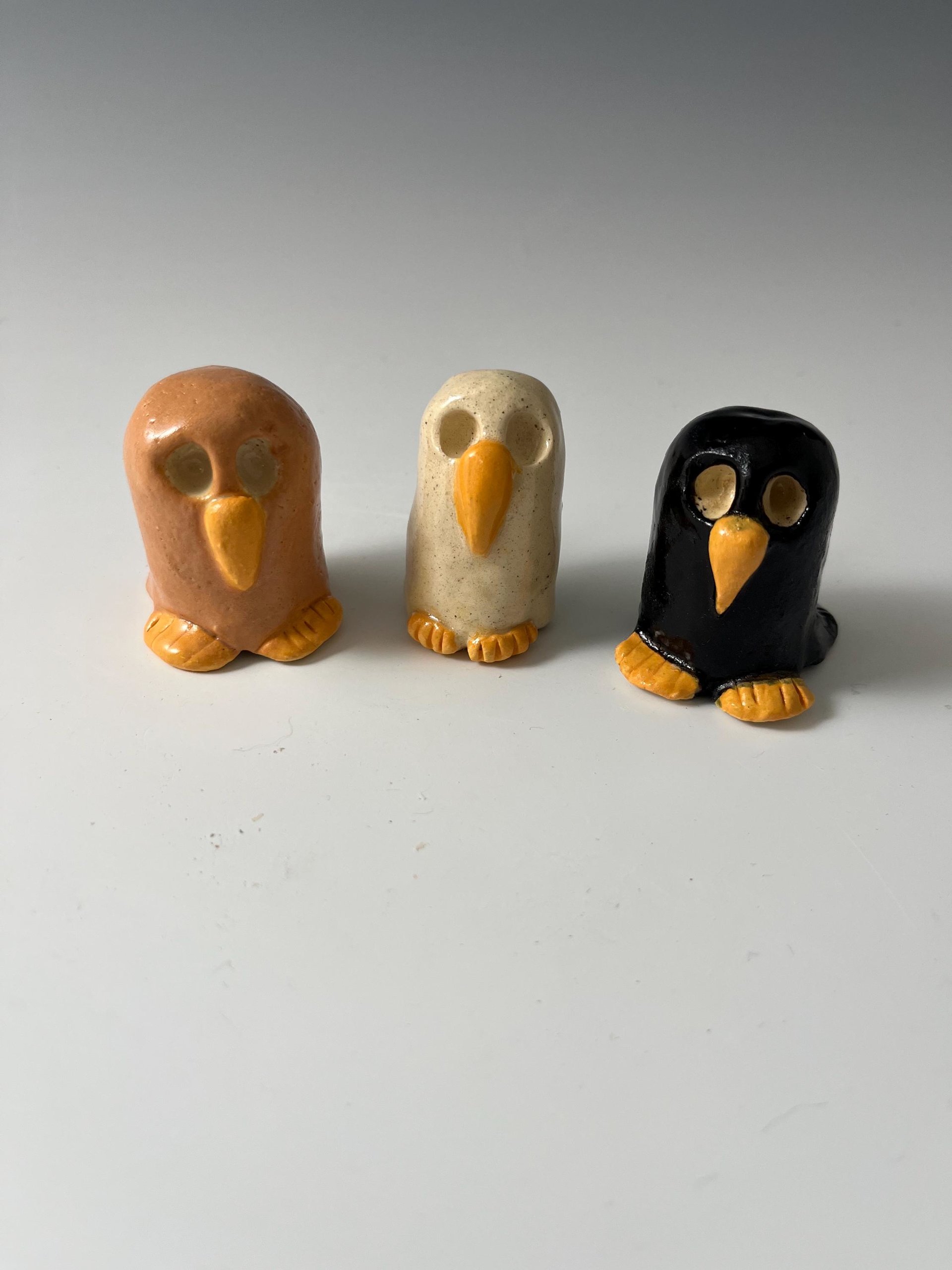 Assorted Ceramic Owls - Hand sculpted