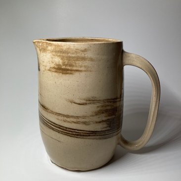 Handmade marbled ceramic pitcher