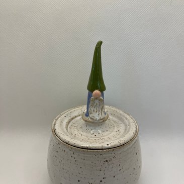 Handmade Gnome Lidded Jar