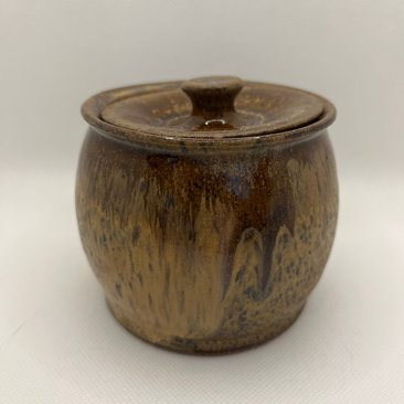 Honey Brown Handmade Ceramic Lidded Jar