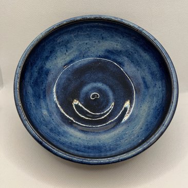 Handmade Black and Blue Ceramic Bowl