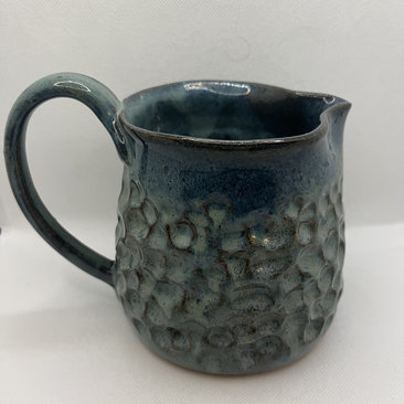 Handmade Blue Polka-dot Ceramic Pitcher