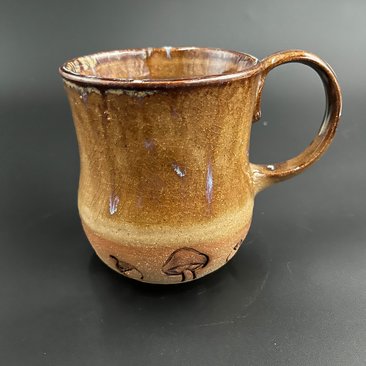 Handmade Ceramic Honey Glazed Forest Inspired Mug
